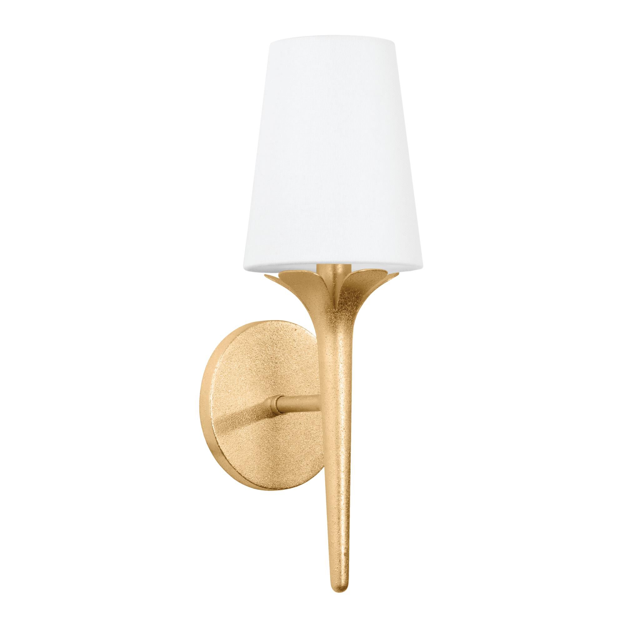 Shown in Gold Leaf finish and White shade