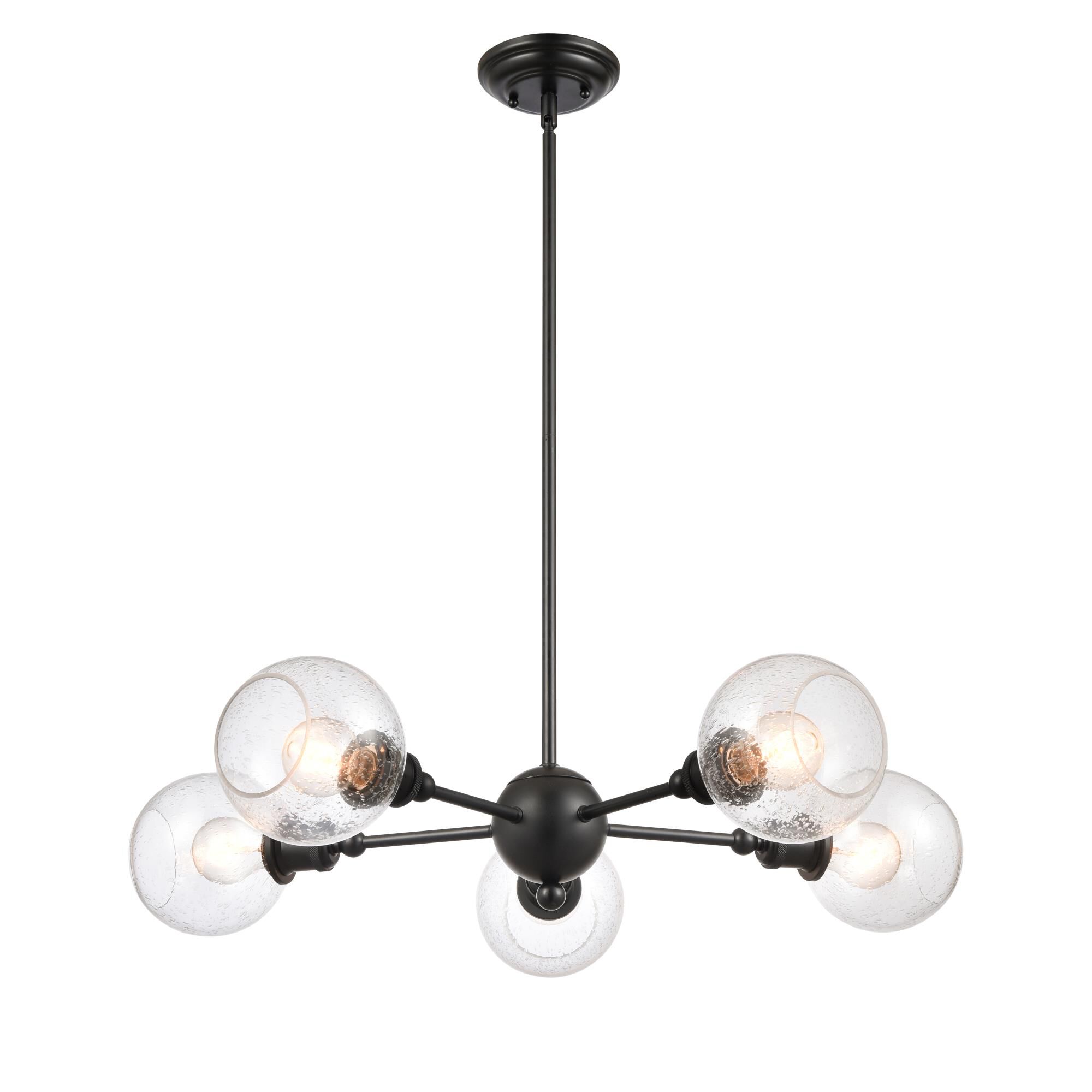 Shown in Matte Black, Seedy finish and Seedy glass and Seedy Glass shade