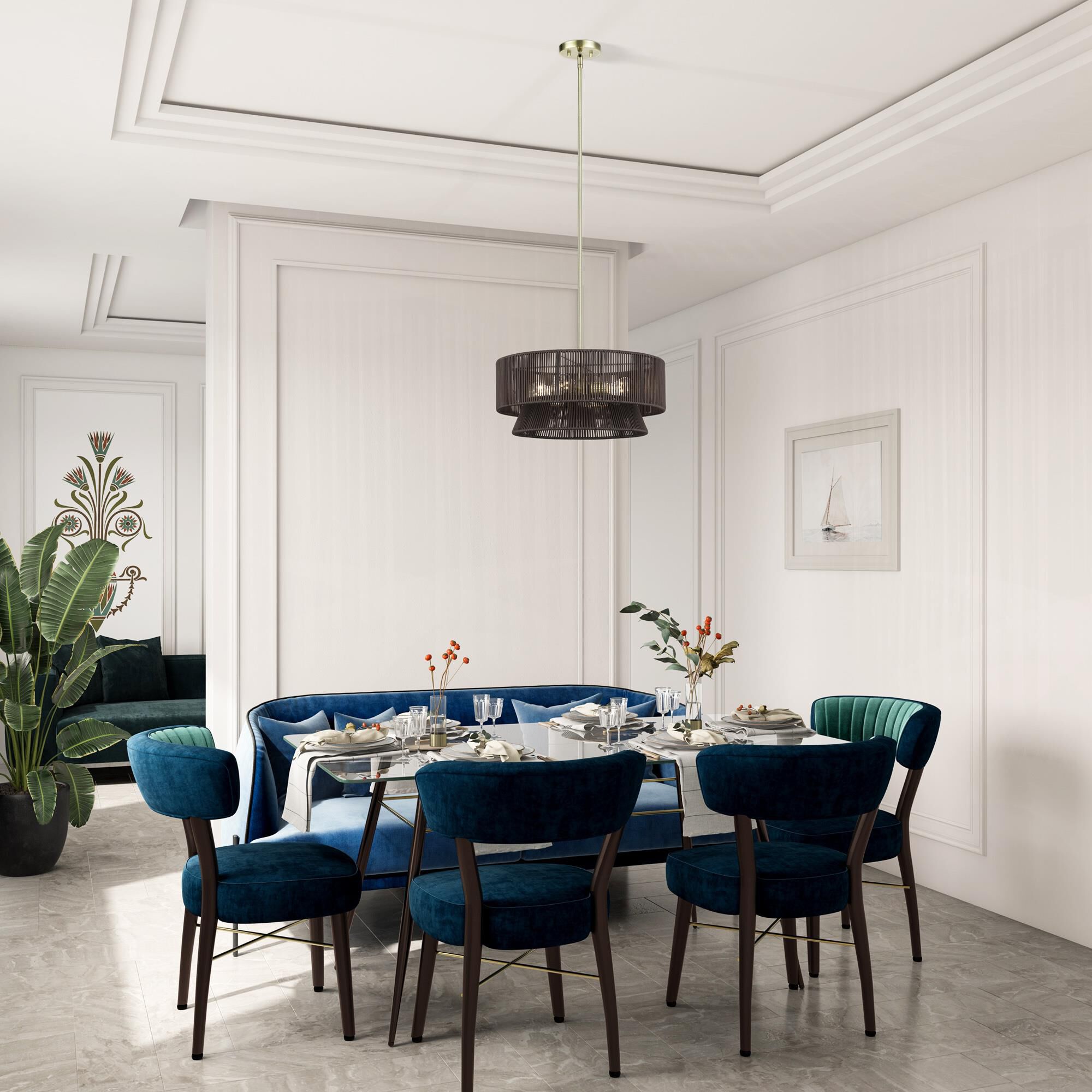 Florell 20 Inch Large Pendant by Livex Lighting