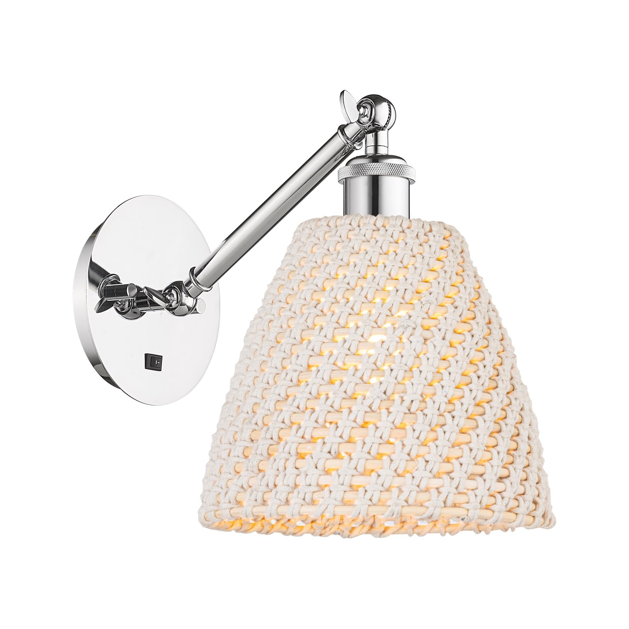 Shown in Polished Chrome finish and Natural shade