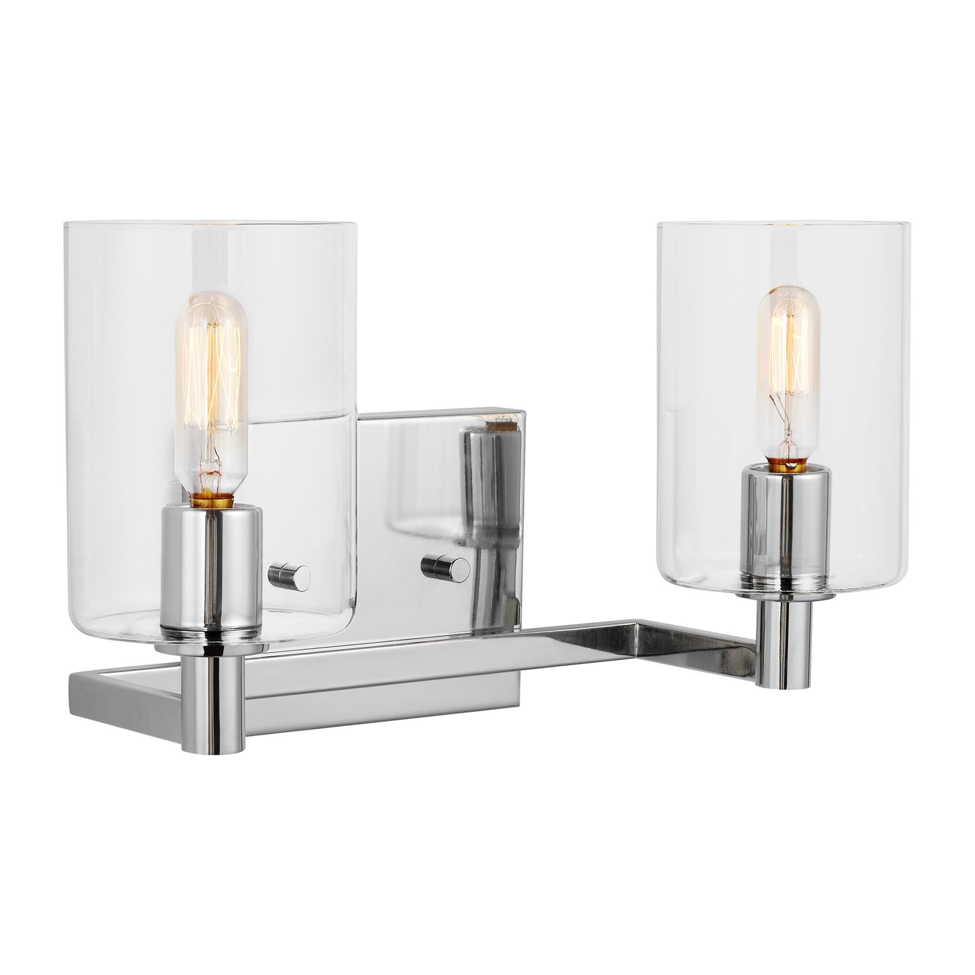 Shown in Chrome finish and Clear glass and Clear Glass s shade
