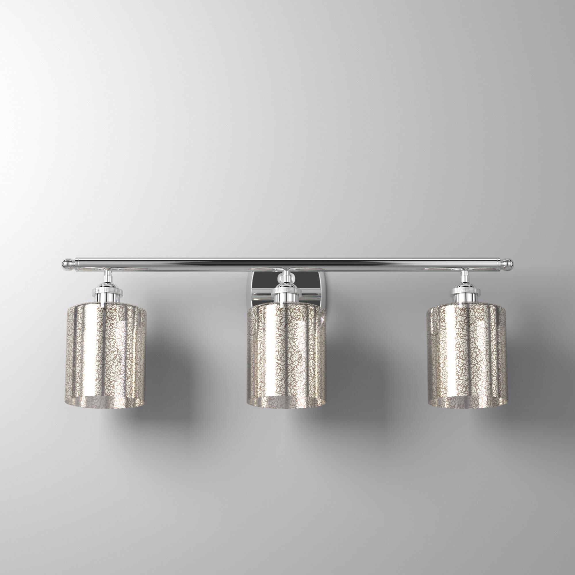 Shown in Polished Chrome finish and Mercury glass