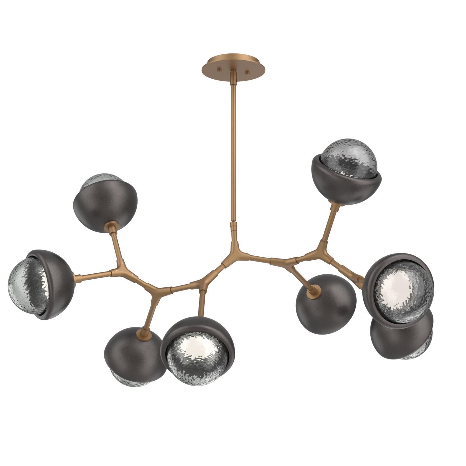 Shown in Novel Brass finish and Smoke glass and Graphite accent