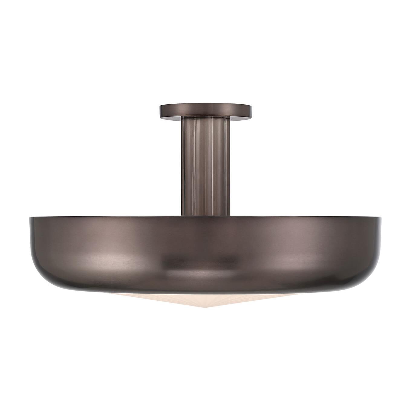 Shown in Harlow Bronze finish and Etched glass