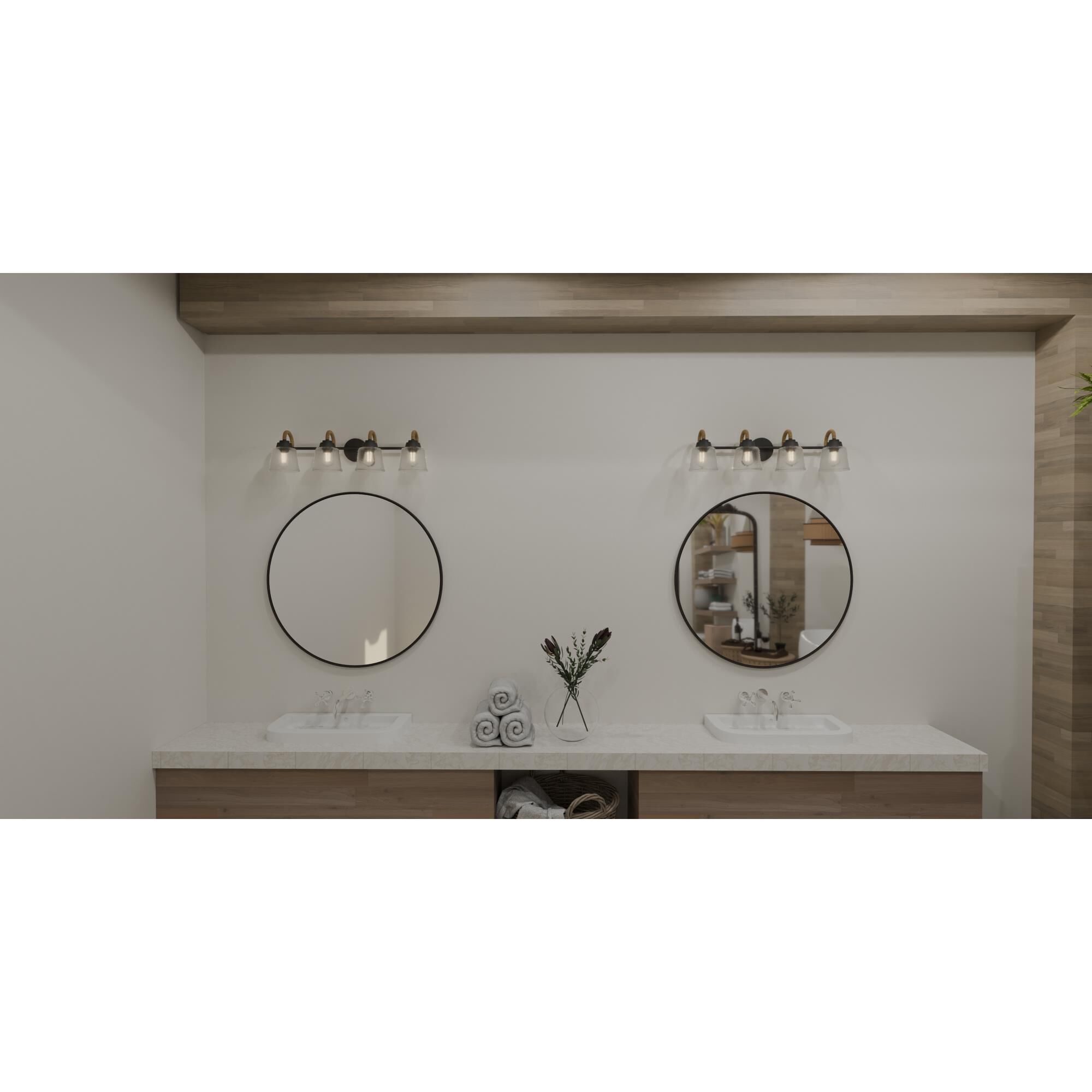 Shown in Matte Black finish and Clear Hammered glass