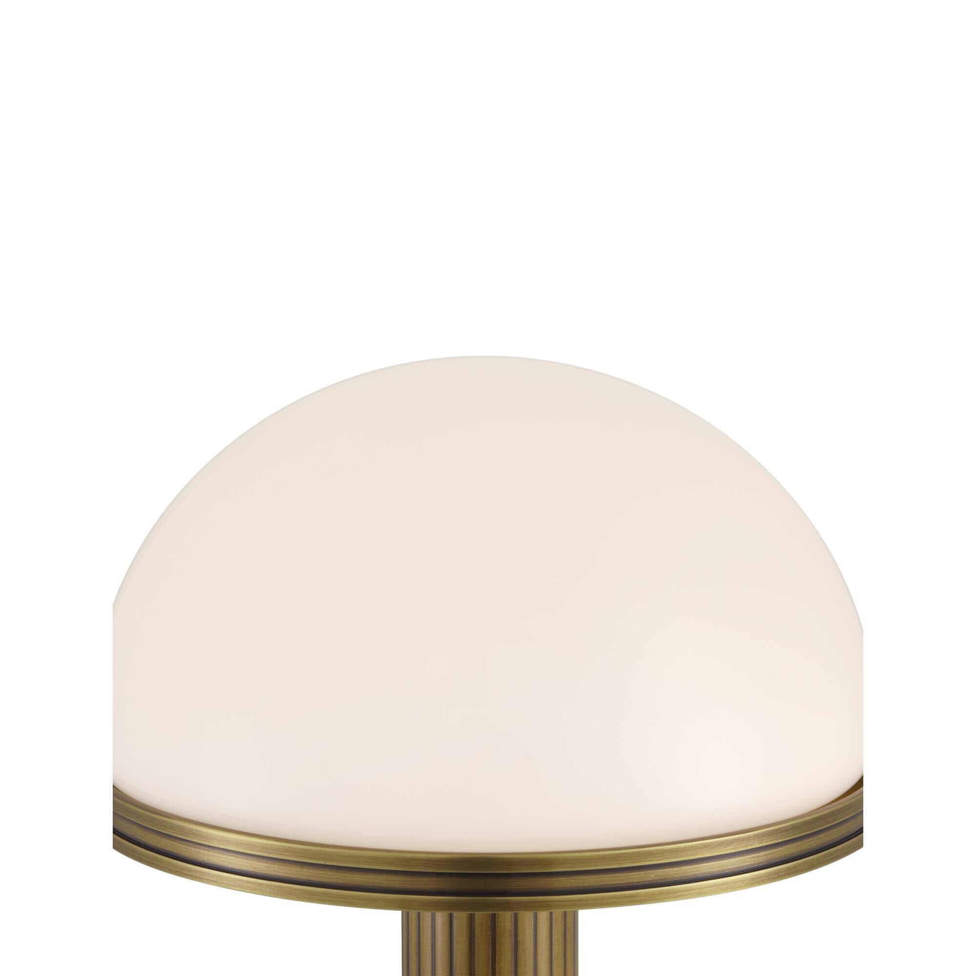 Shown in Antique Brass, Milk finish