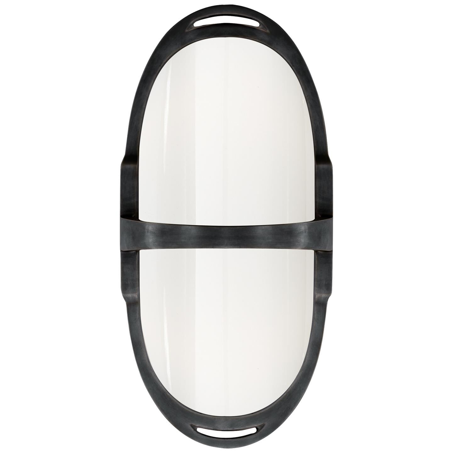 Shown in Bronze finish and White glass