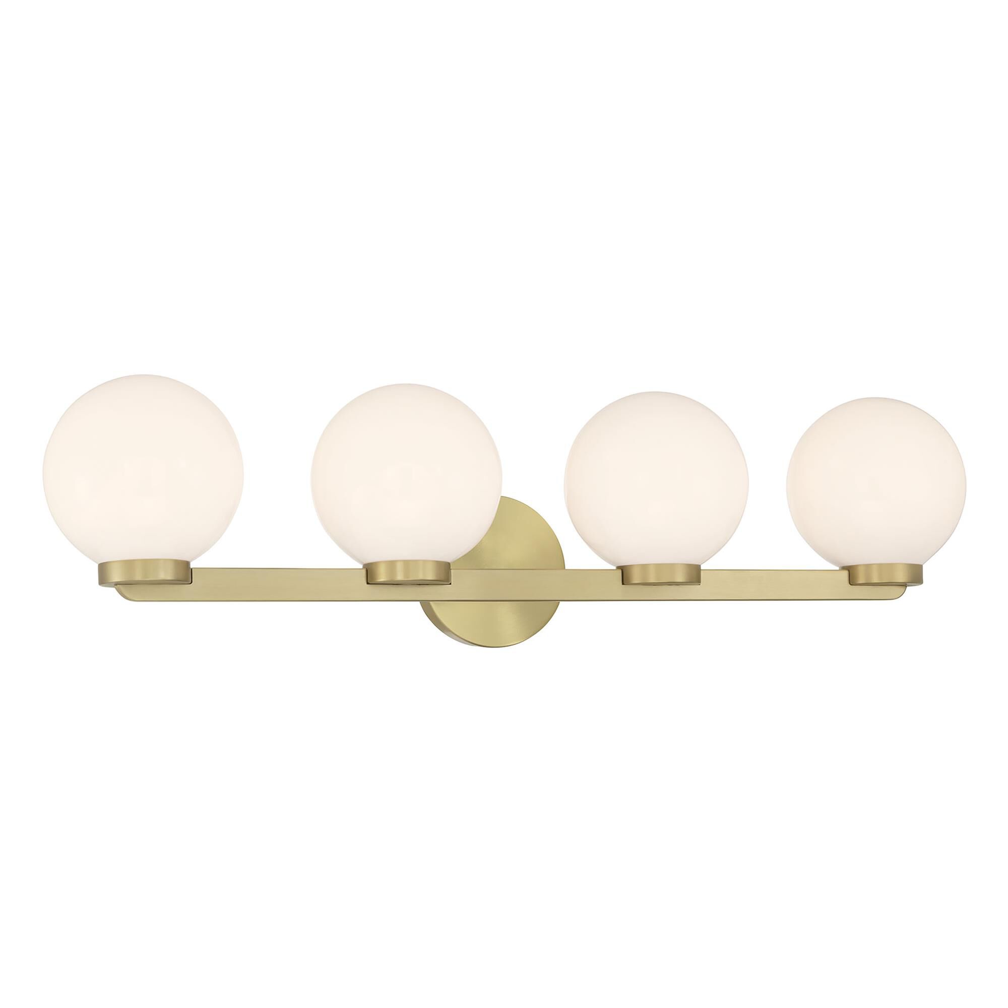 Shown in Vintage Brass finish and Shiny Opal glass