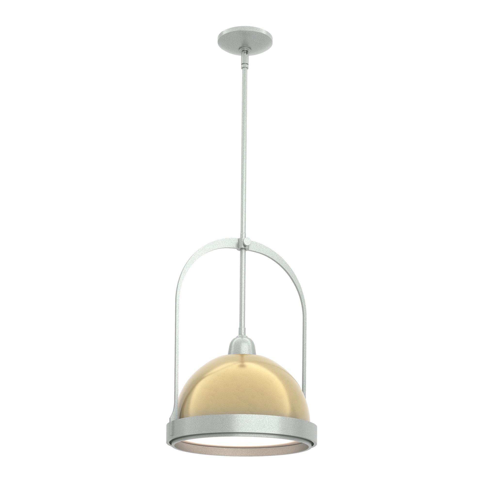 Shown in Vintage Platinum finish and Modern Brass accent