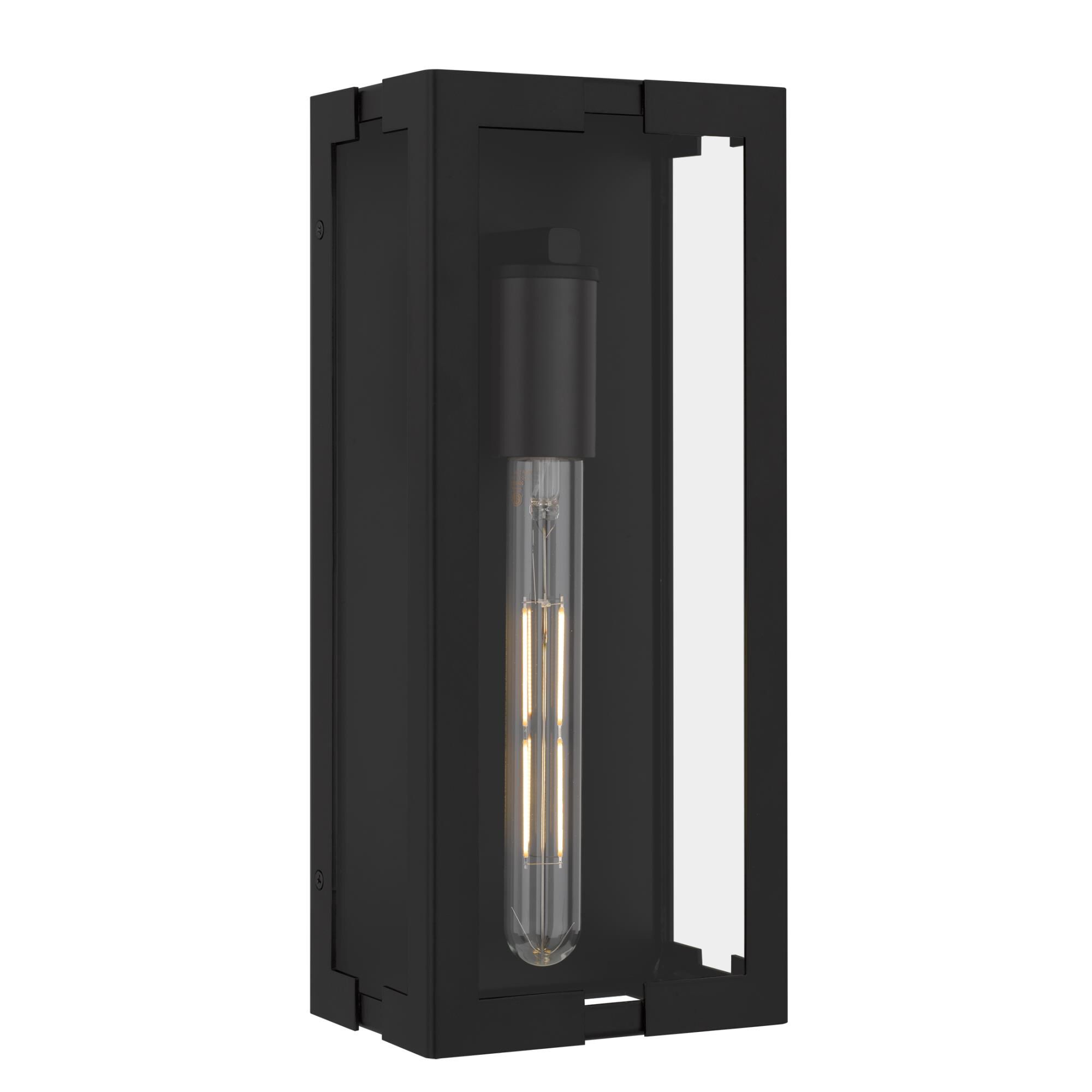 Shown in Matte Black finish and Clear glass