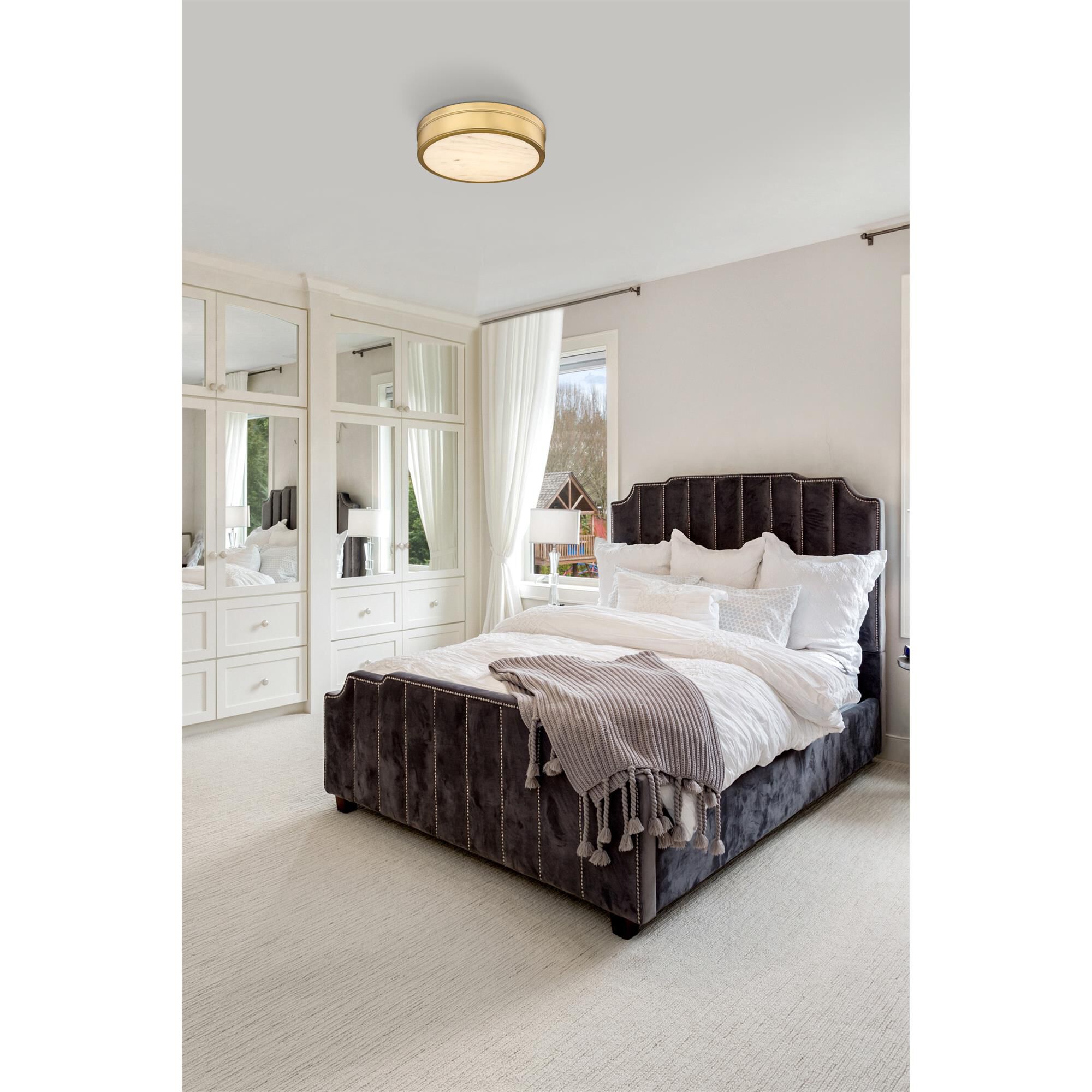 Shown in Rubbed Brass finish and Marbling glass