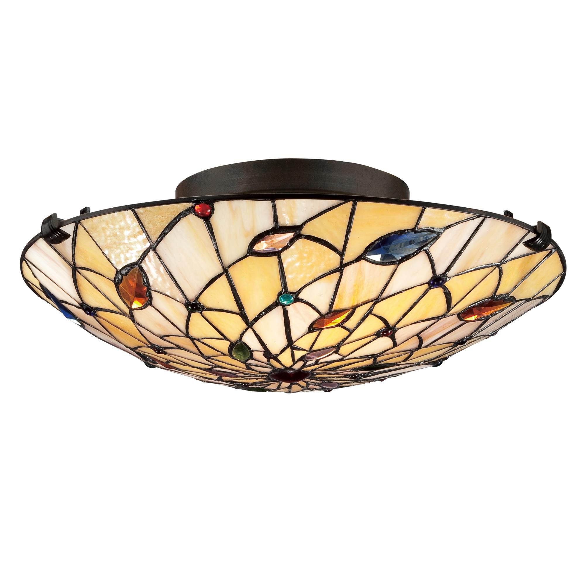 Graham 16 Inch 2 Light Semi Flush Mount by Quoizel