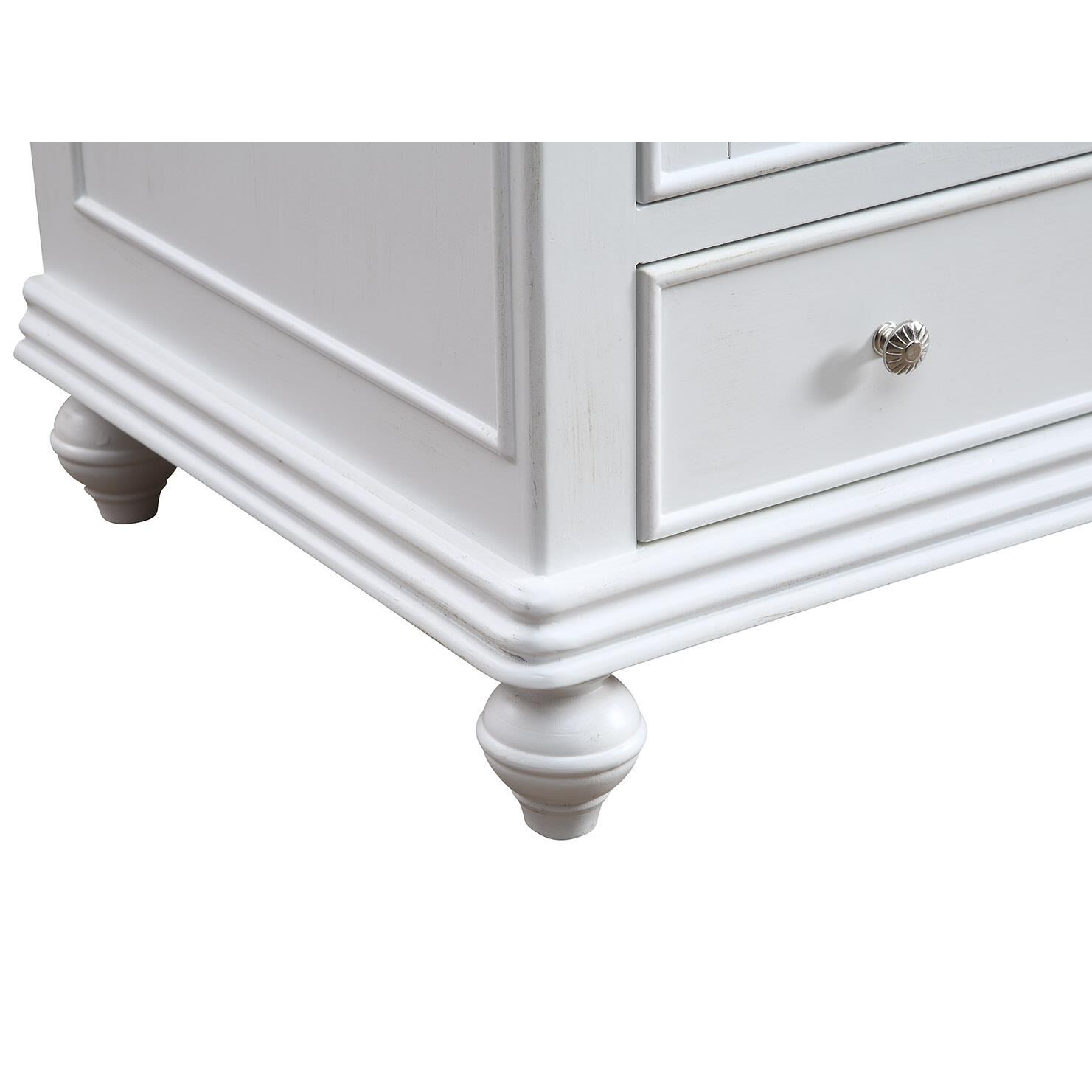 Shown in Antique White finish