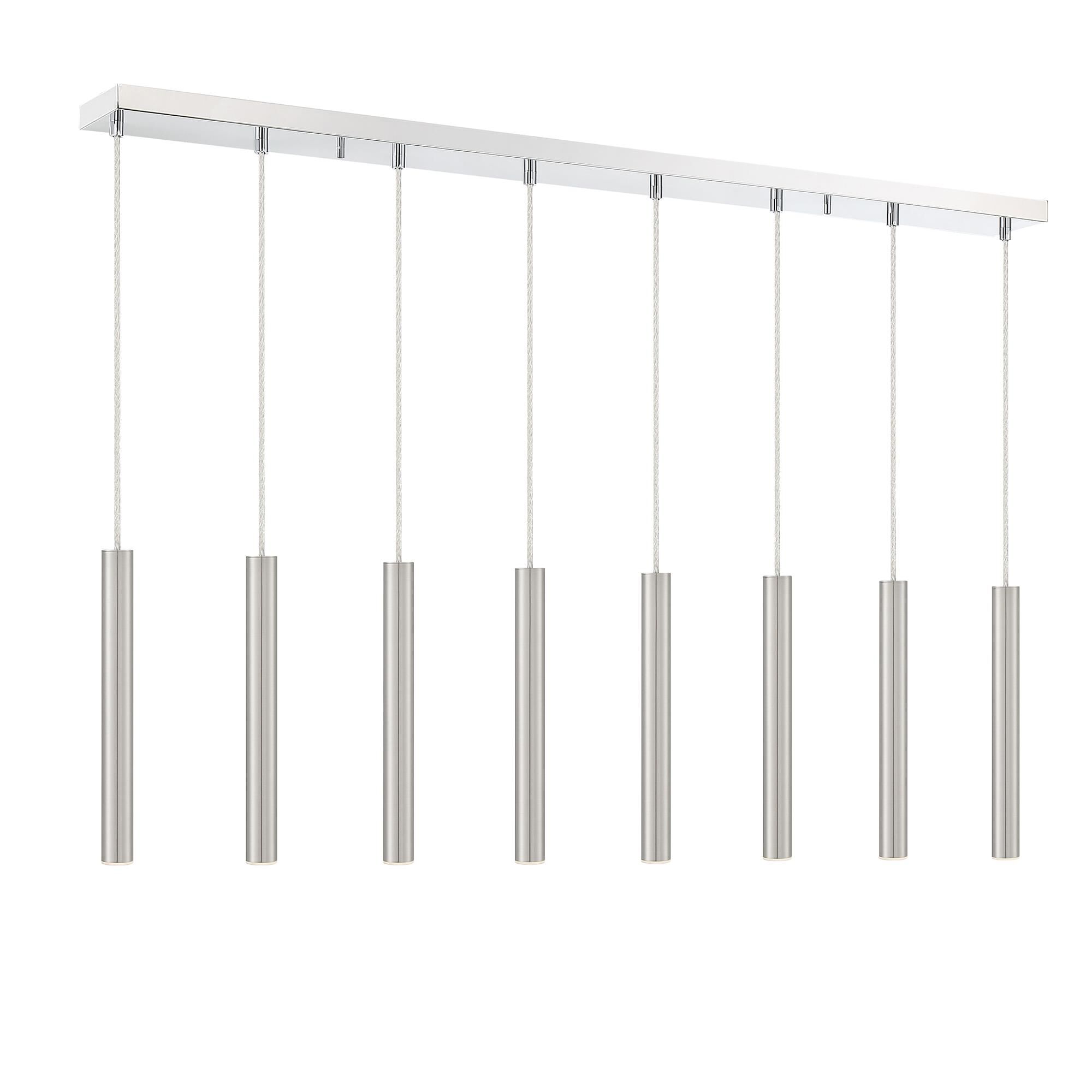 Shown in Chrome finish and Steel glass and Steel shade