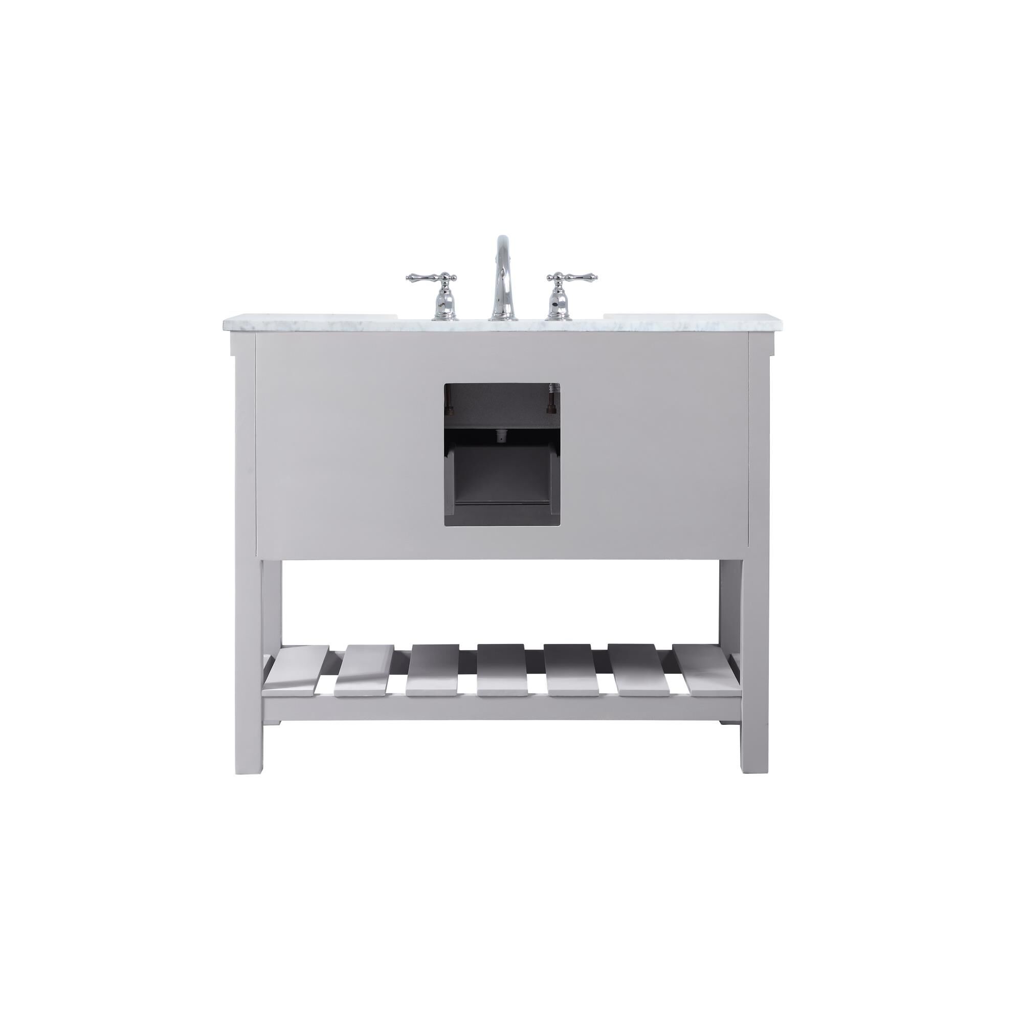 Shown in Grey finish and Without Backsplash accent