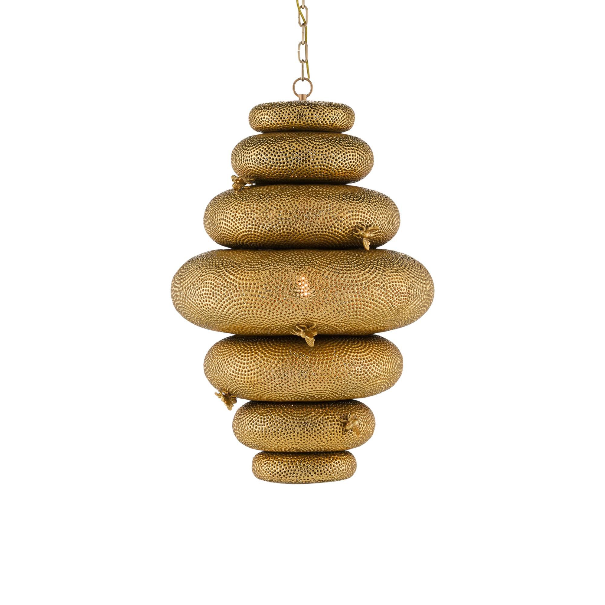 Sasha Bikoff Bee My Honey 21 Inch Mini Chandelier by Currey and Company