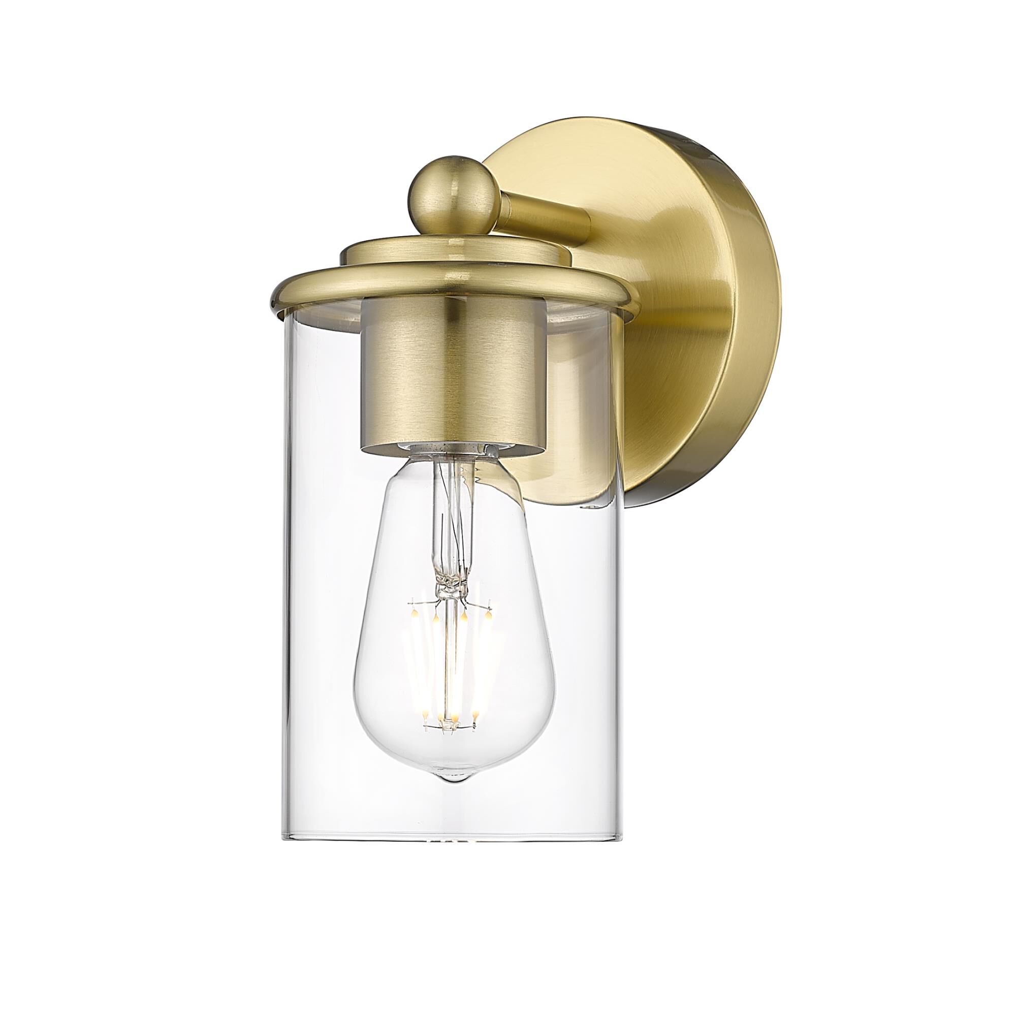 Shown in Luxe Gold finish and Clear glass and Clear shade