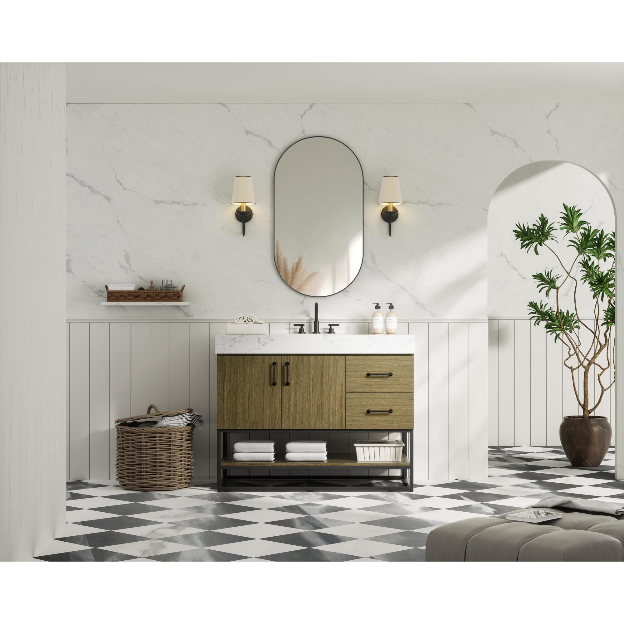 Caroline 42 Inch Bath Vanity by Elegant Dcor