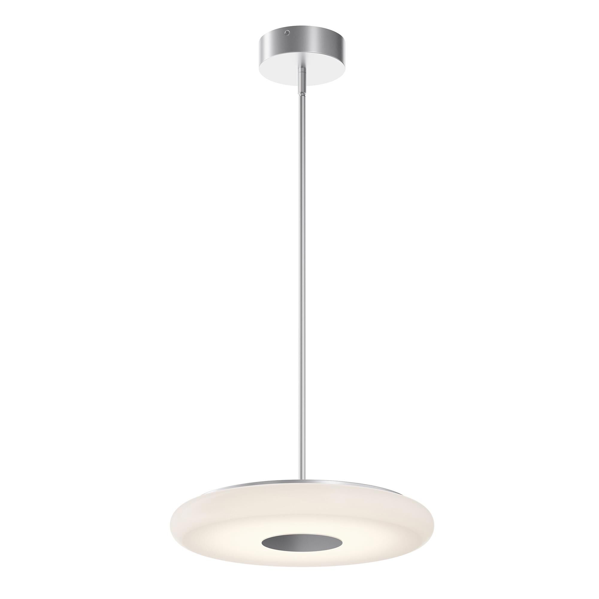 Shown in Satin Nickel finish and White shade
