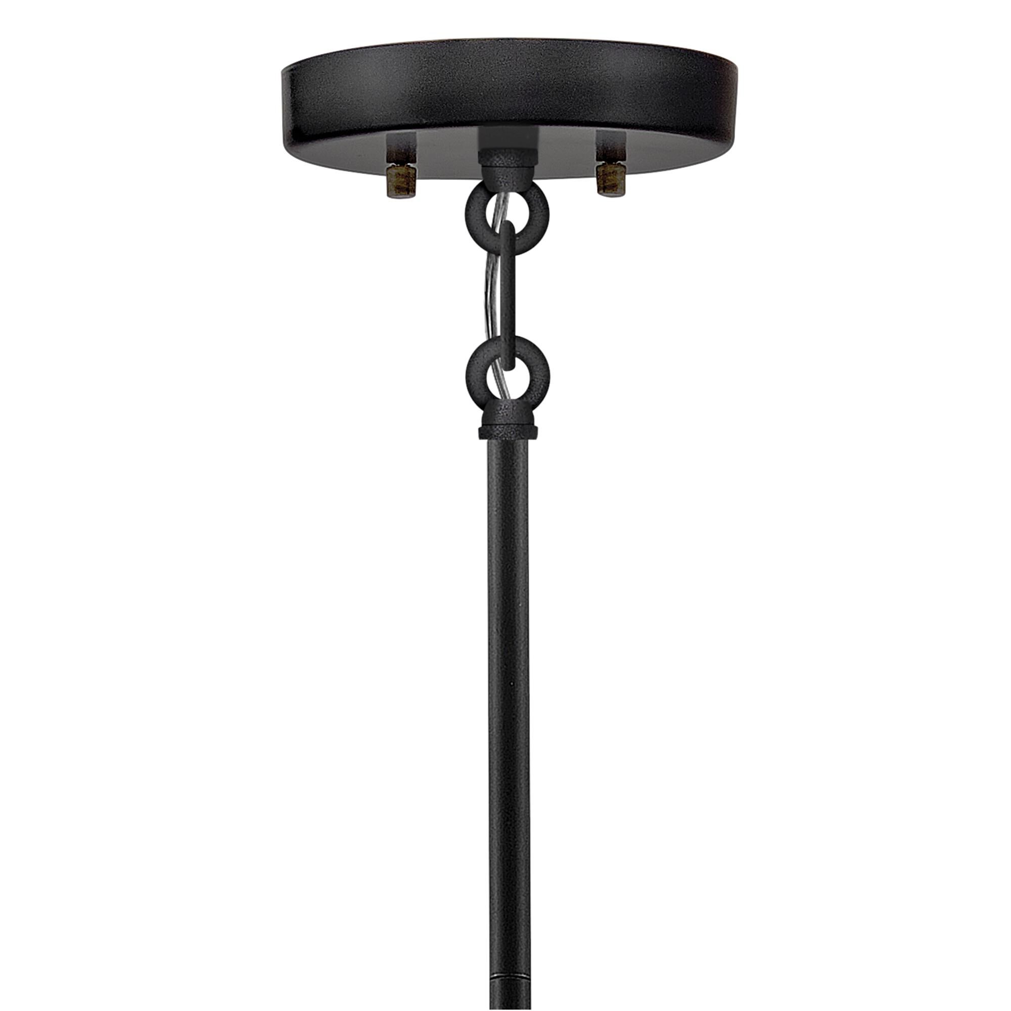 Shown in Black finish and Clear glass and Burnished Bronze accent