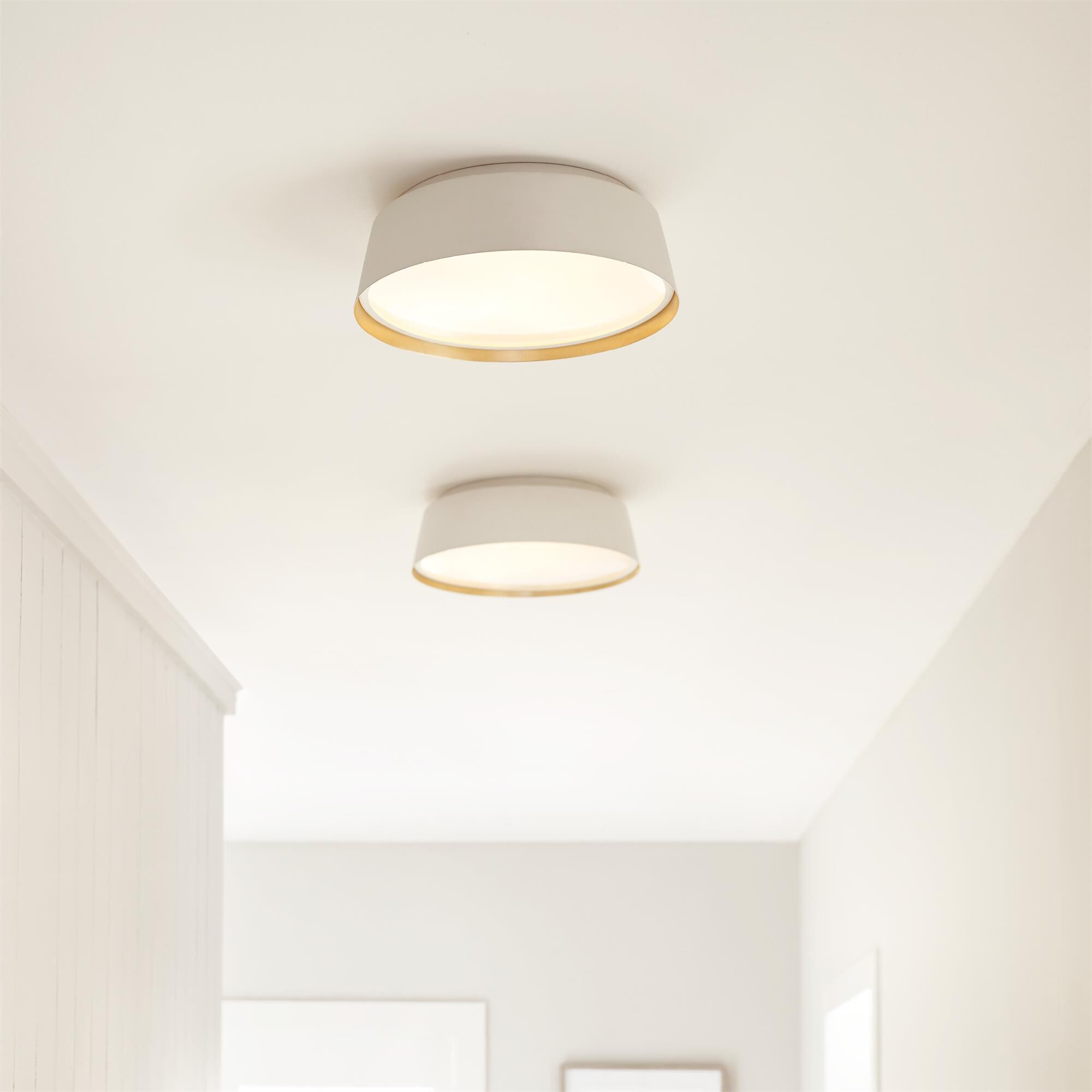 Ellen DeGeneres Asher 14 Inch 3 Light Flush Mount,