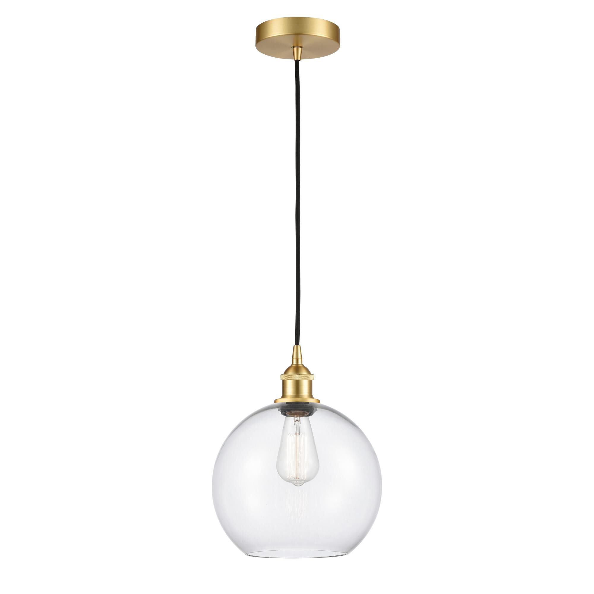 Shown in Satin Gold finish and Clear Large Athens glass