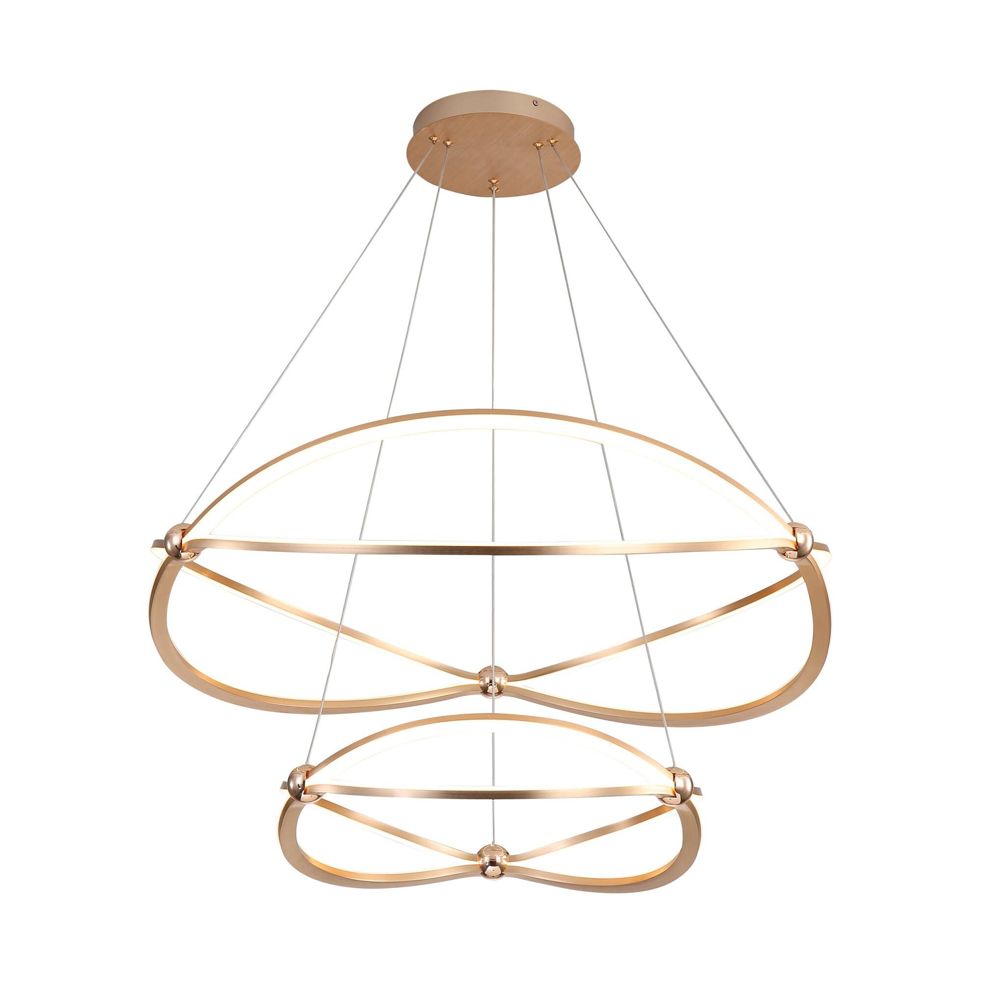 Spirale 32 Inch Chandelier by Golden Lighting