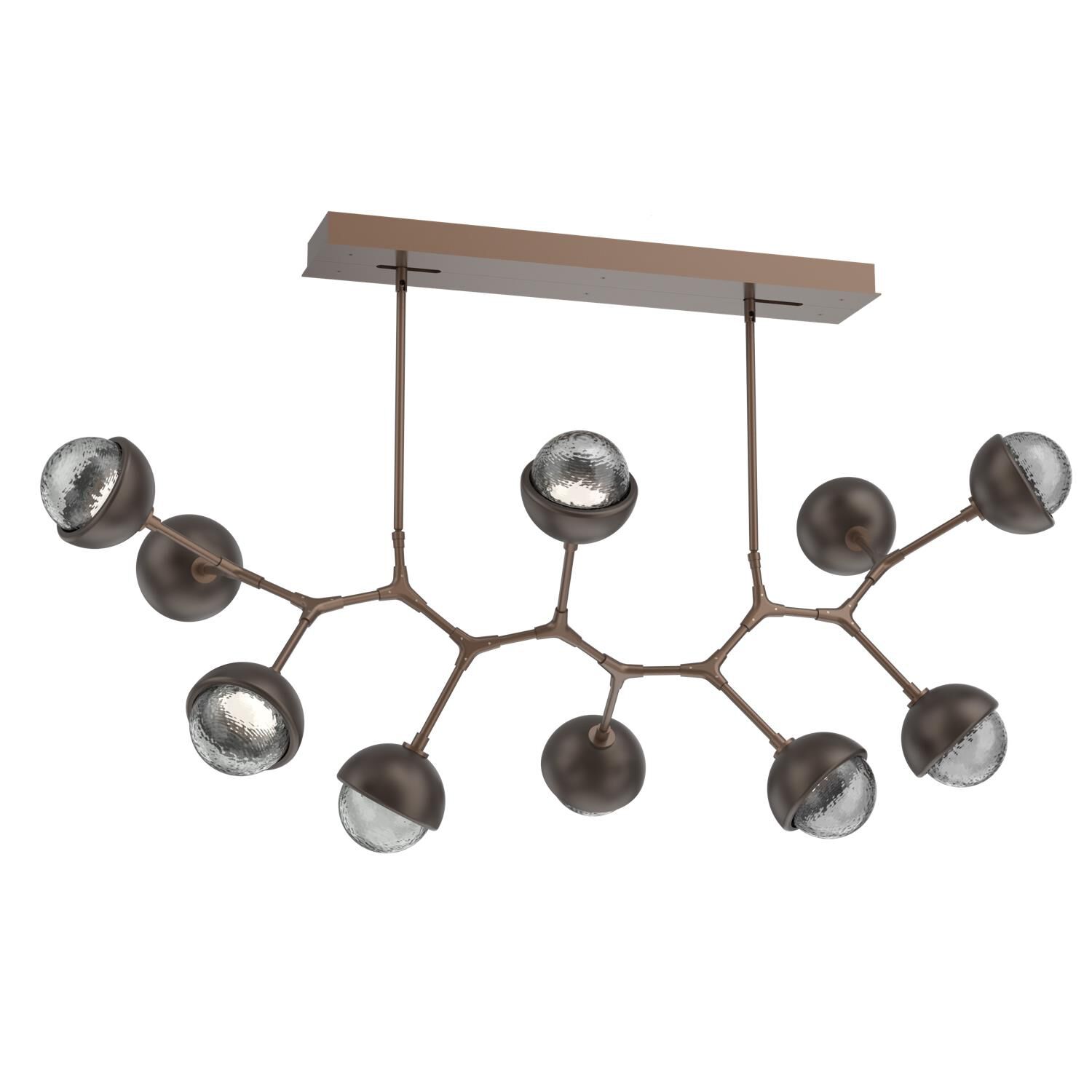Shown in Burnished Bronze finish and Smoke glass and Flat Bronze accent