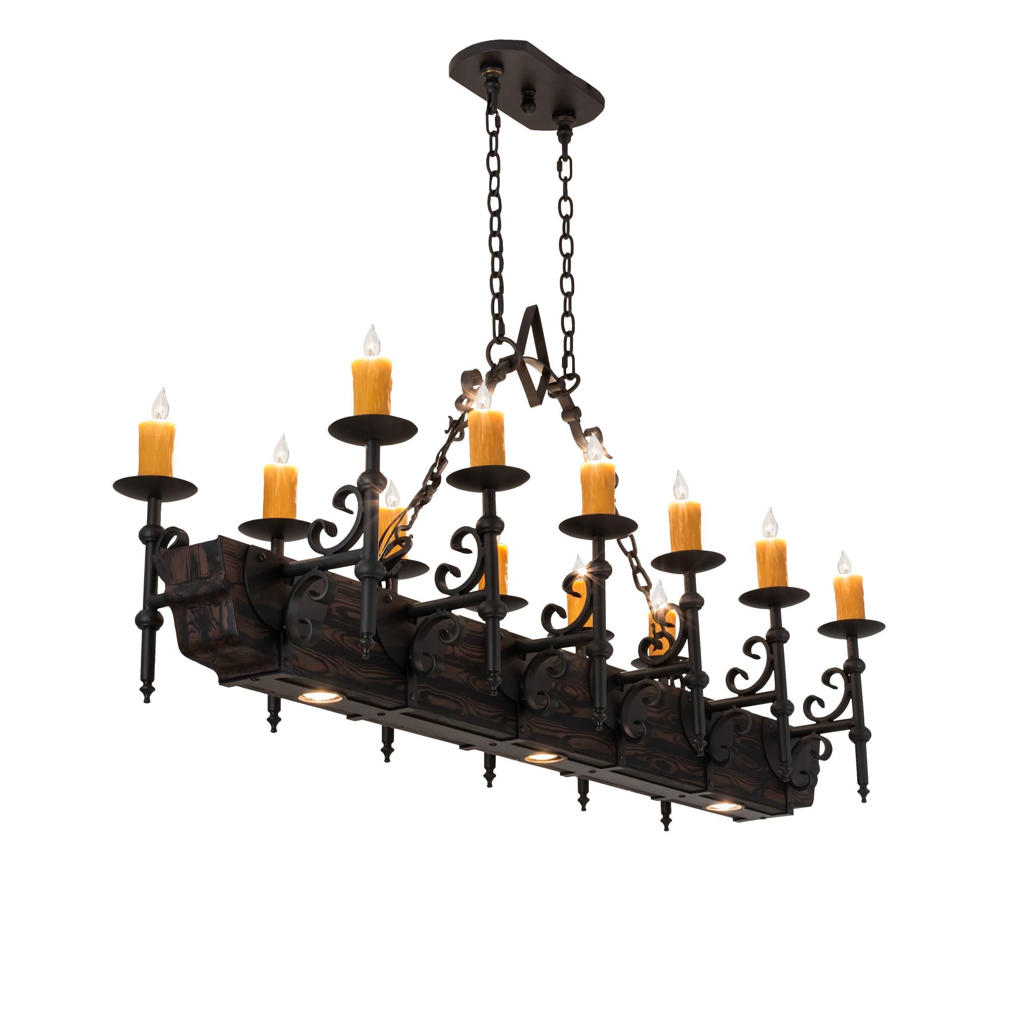 Tudor 60 Inch 6 Light Chandelier by Meyda Lighting