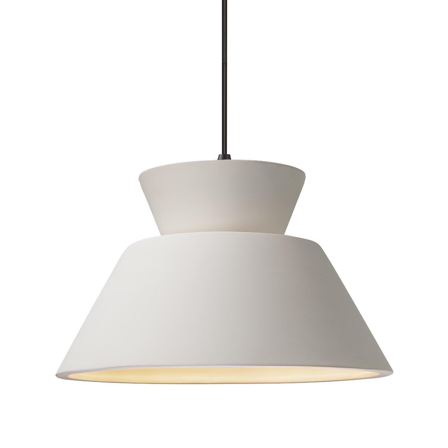 Shown in Matte Black finish and Bisque shade