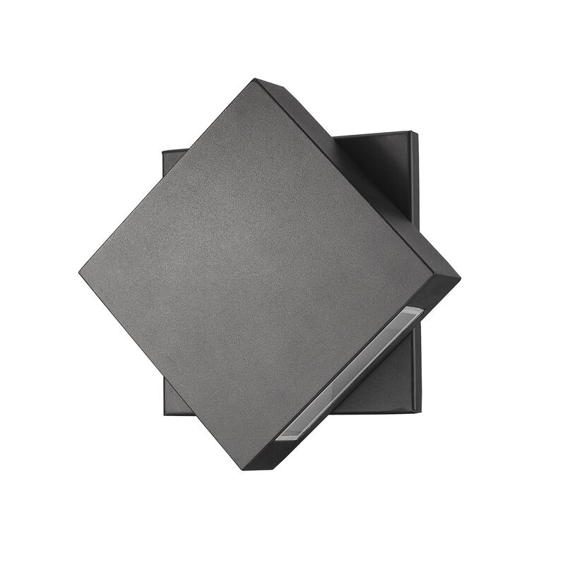 Quadrate 9 Inch Tall 2 Light LED Outdoor Wall Light by Z-Lite
