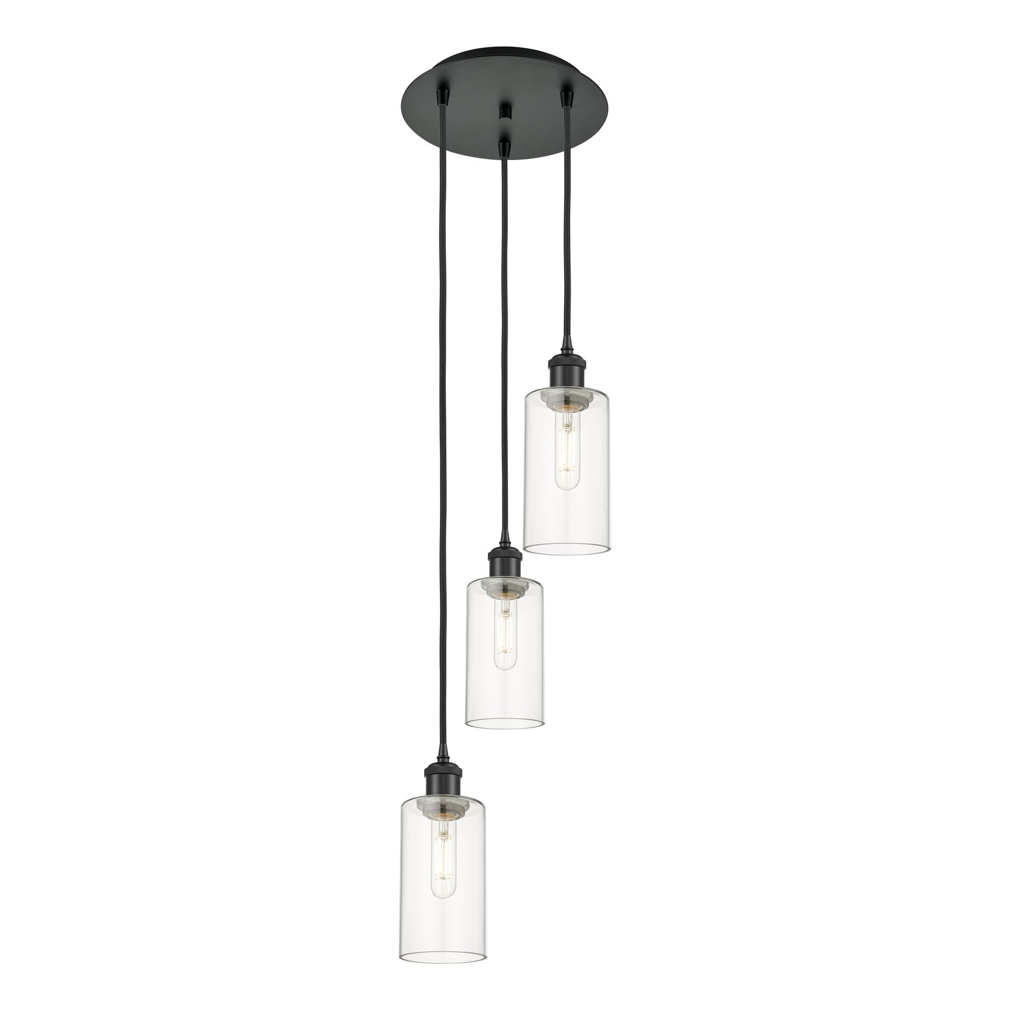 Shown in Matte Black finish and Clear shade