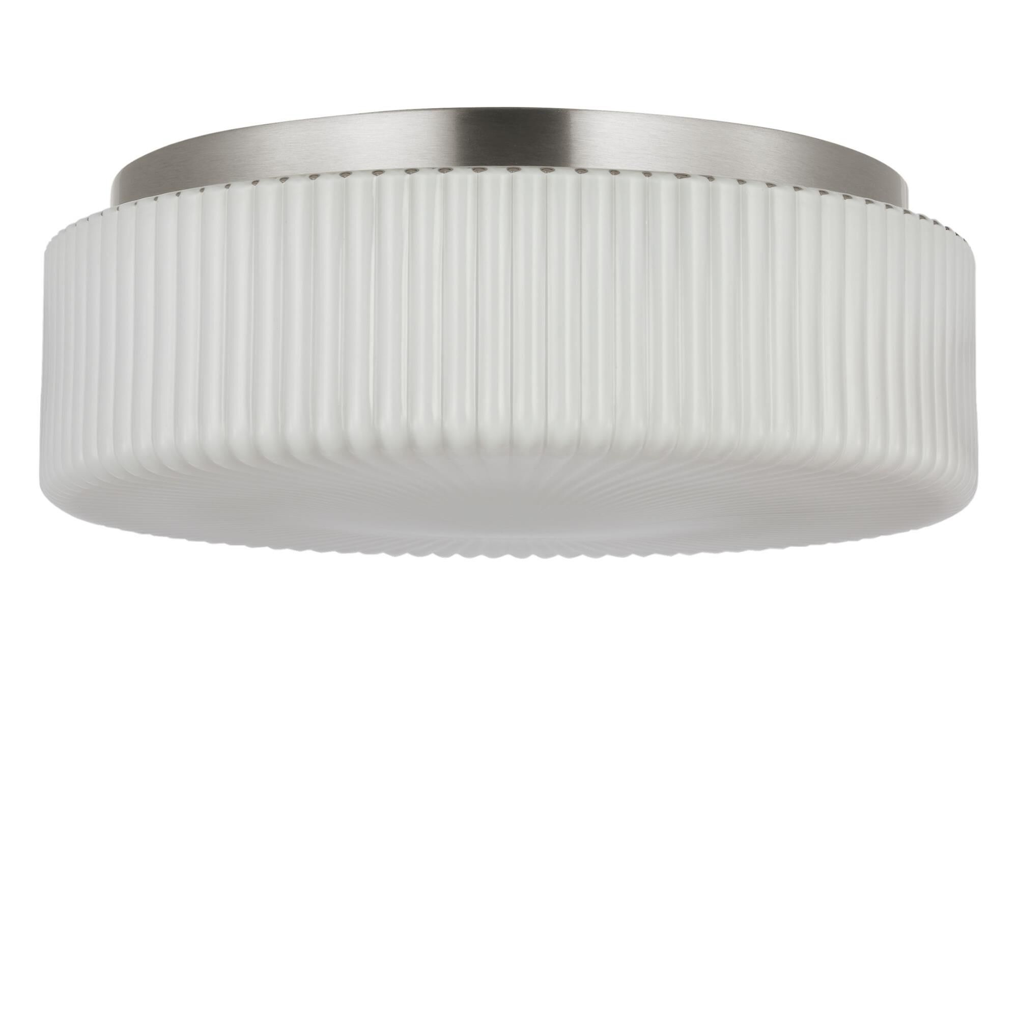 Shown in Brushed Nickel finish and Etched Opal glass