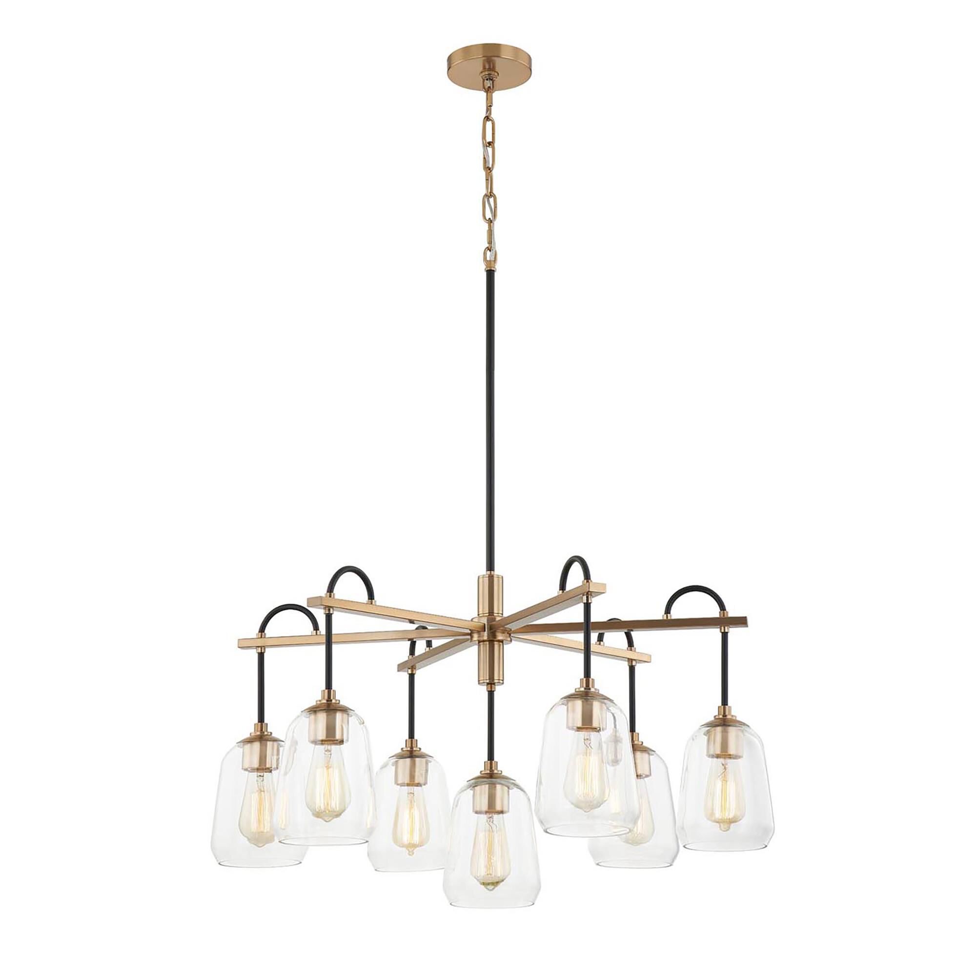Fusion Arcwell 32 Inch 7 Light Mini Chandelier by Justice Design Group