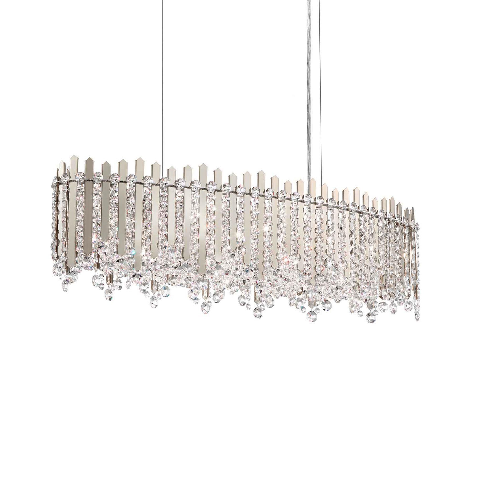 Shown in Polished Stainless Steel finish and Clear Optic crystal