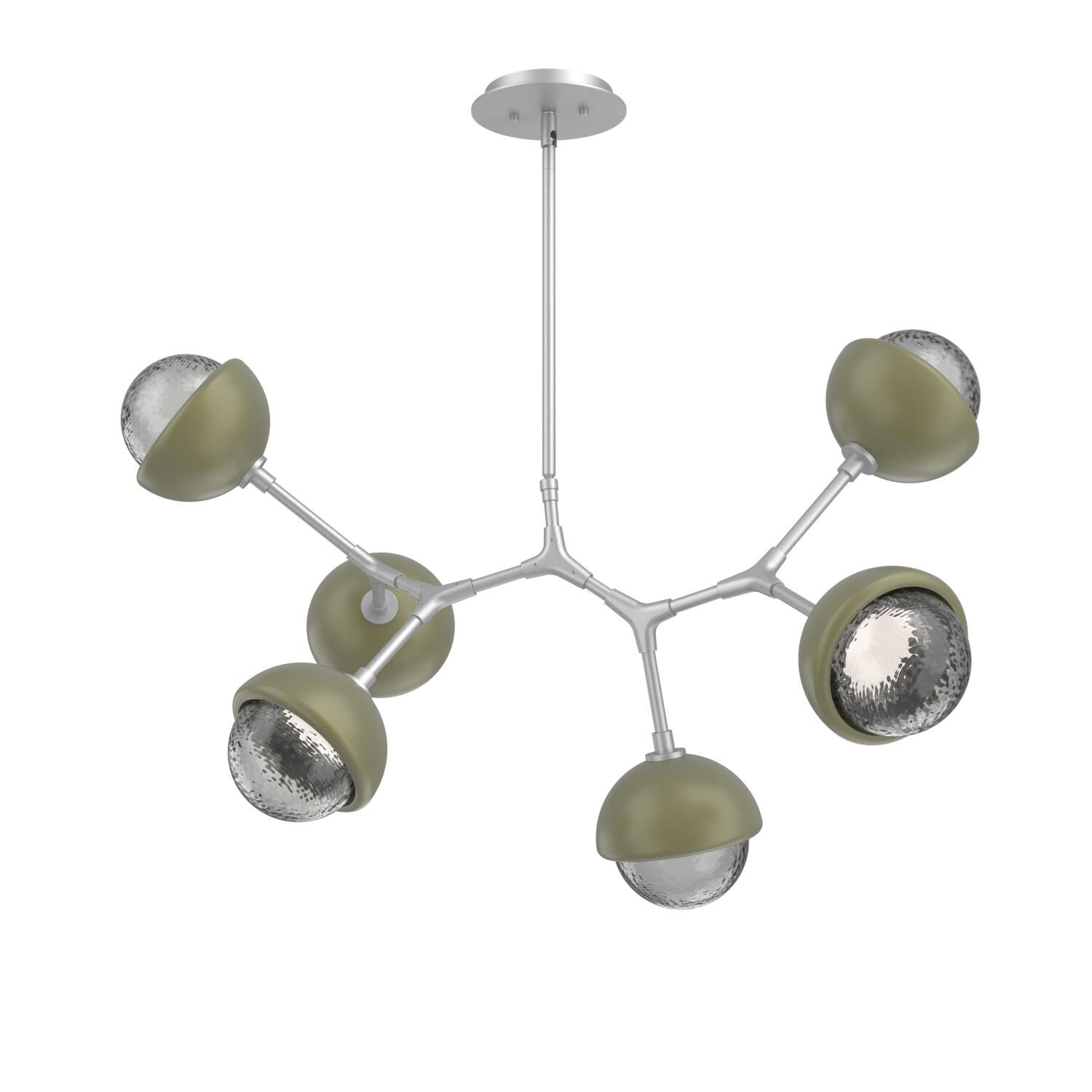 Shown in Classic Silver finish and Smoke glass and Sage Green accent