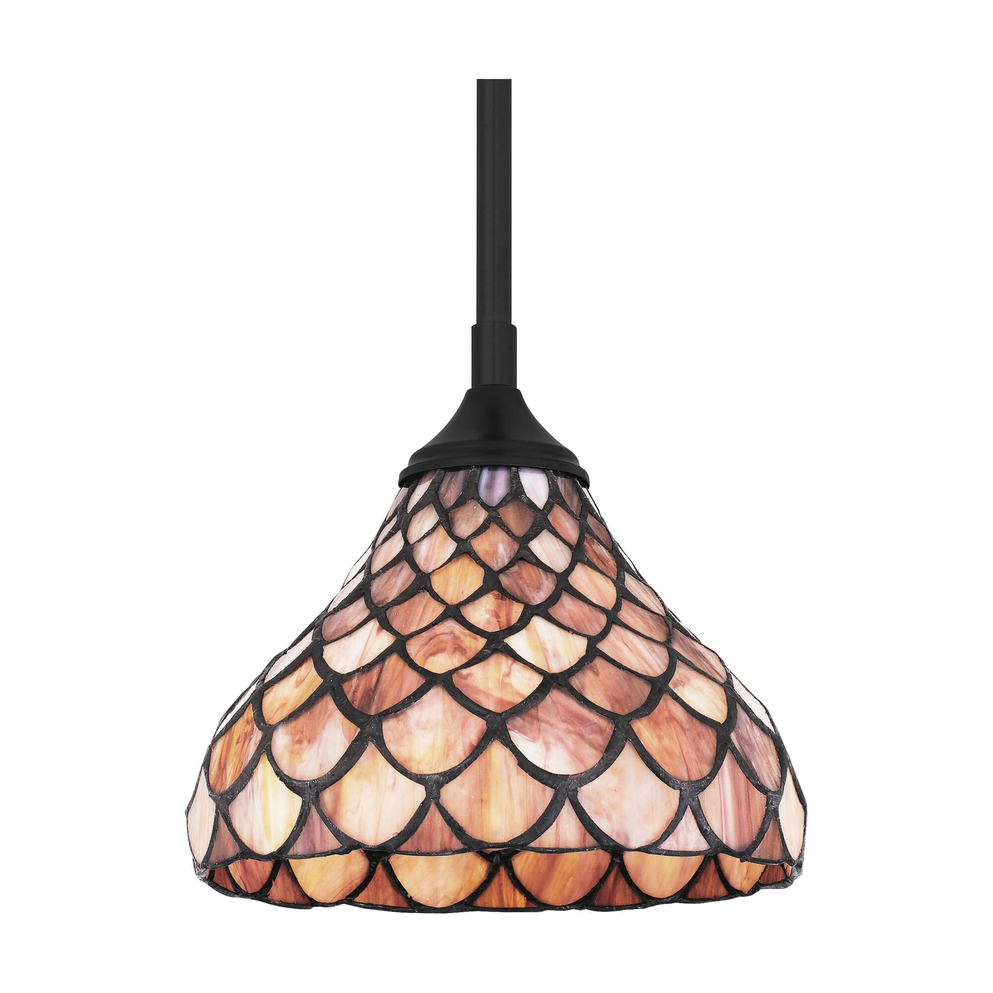 Shown in Matte Black finish and Multicolor Art glass