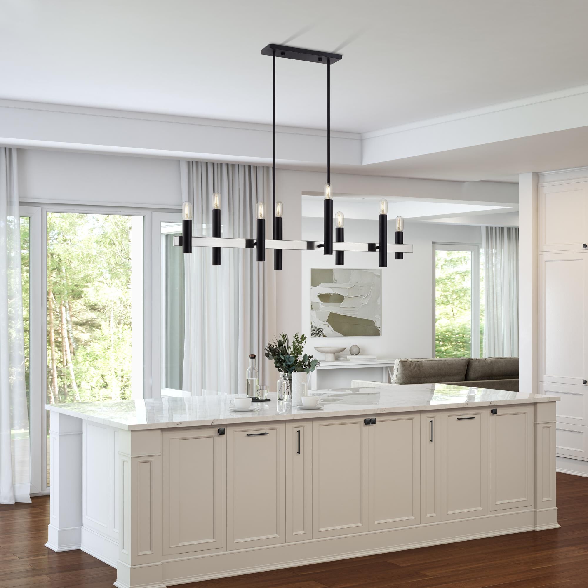 Shown in Black with Brushed Nickel Accents finish