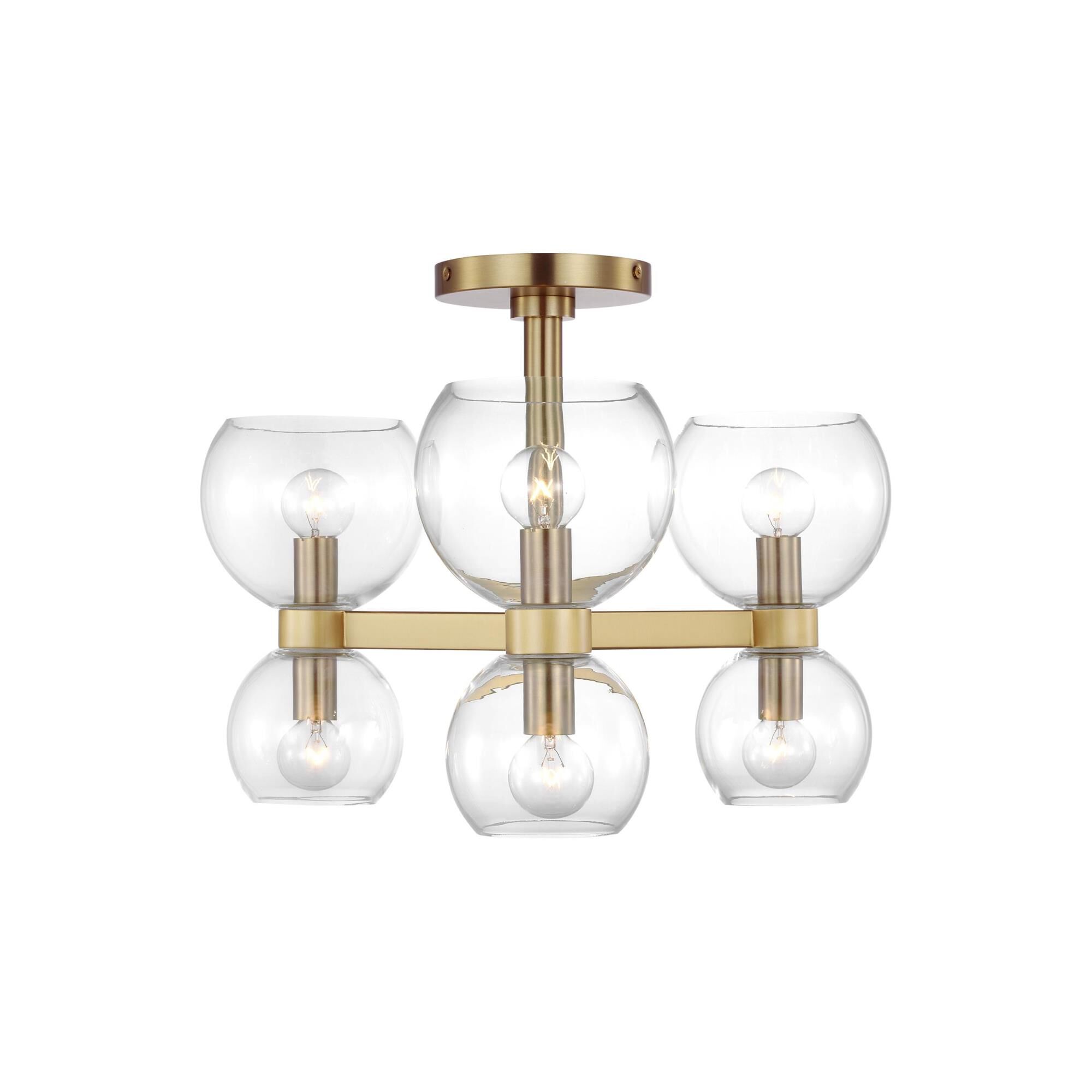 kate spade new york Londyn 20 Inch 6 Light Semi Flush Mount by Visual Comfort Studio Collection