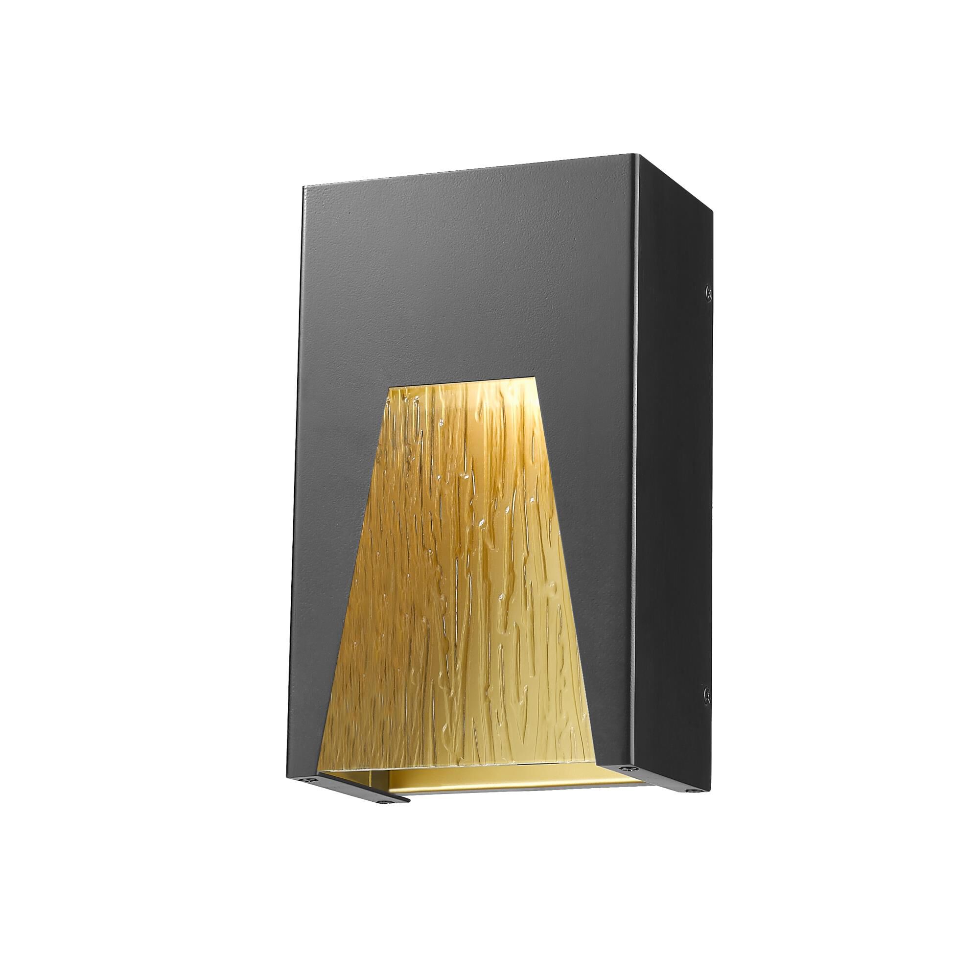 Shown in Black Gold finish and Glass shade
