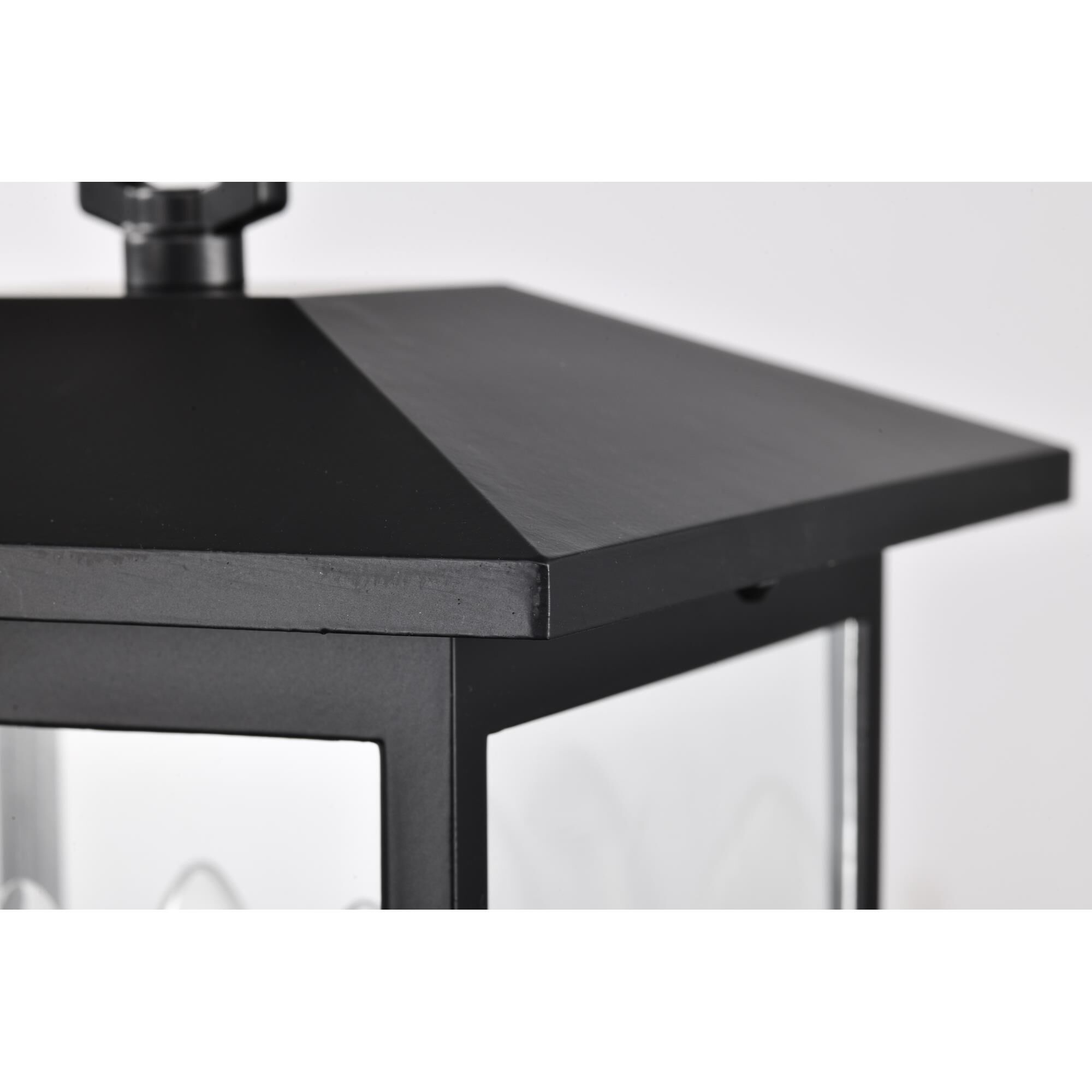 Shown in Matte Black finish and Clear glass and Clear shade