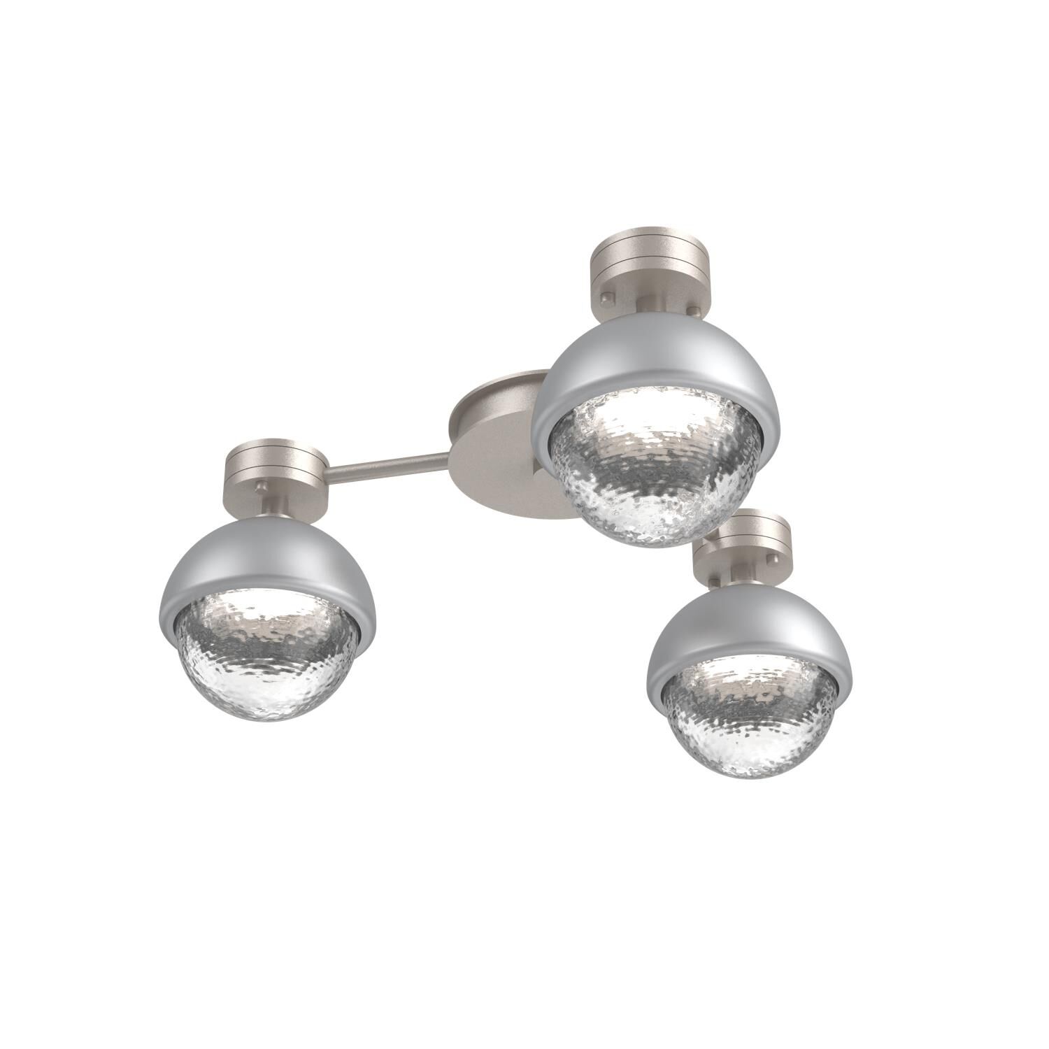 Shown in Beige Silver finish and Clear glass and Classic Silver accent