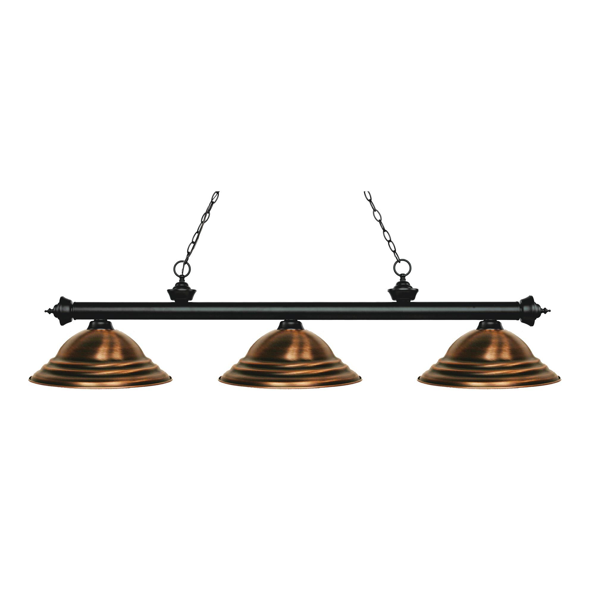 Shown in Matte Black finish and Steel glass and Steel shade