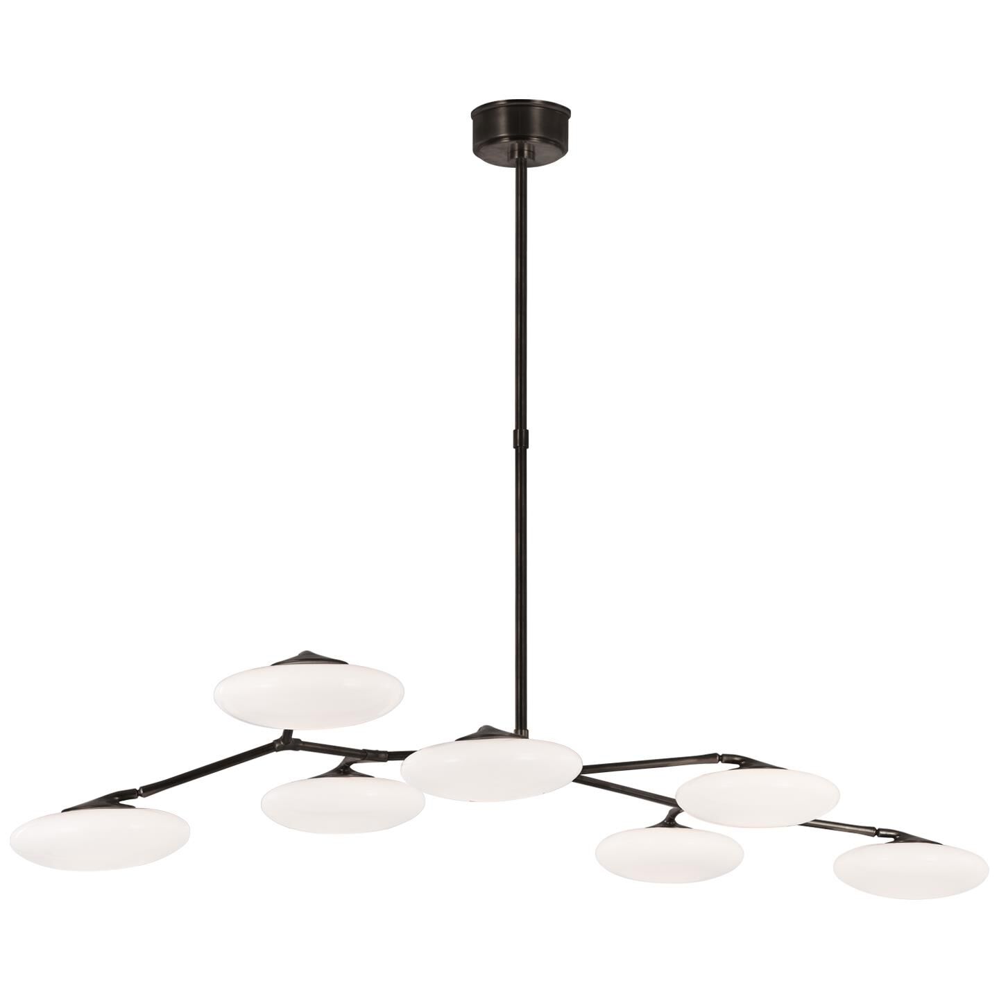 Shown in Gun Metal finish and White glass