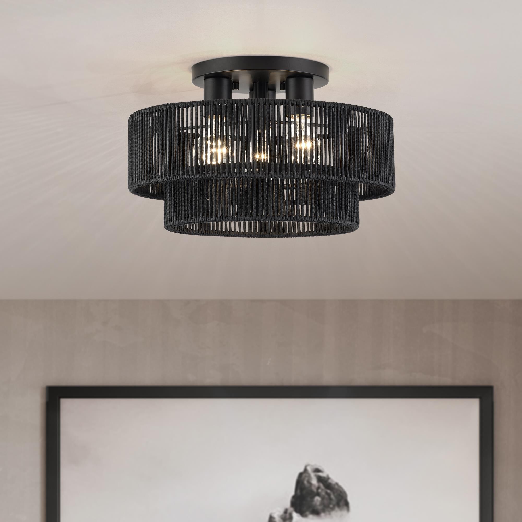 Acordia 15 Inch Semi Flush Mount by Livex Lighting