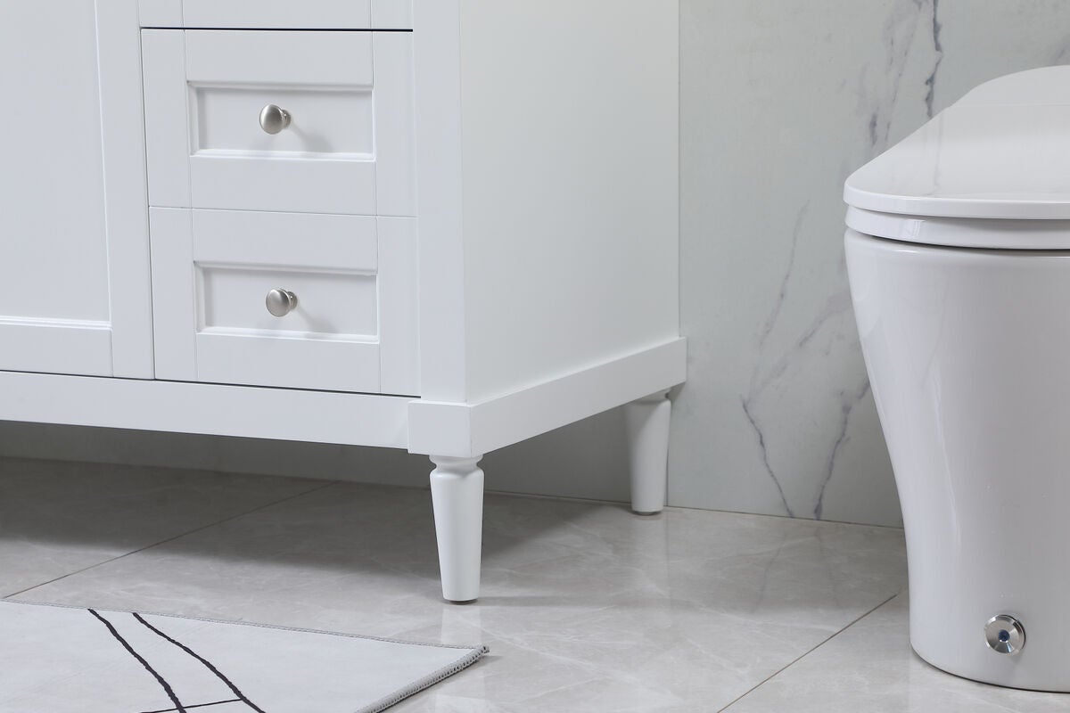 Shown in White finish and Backsplash accent