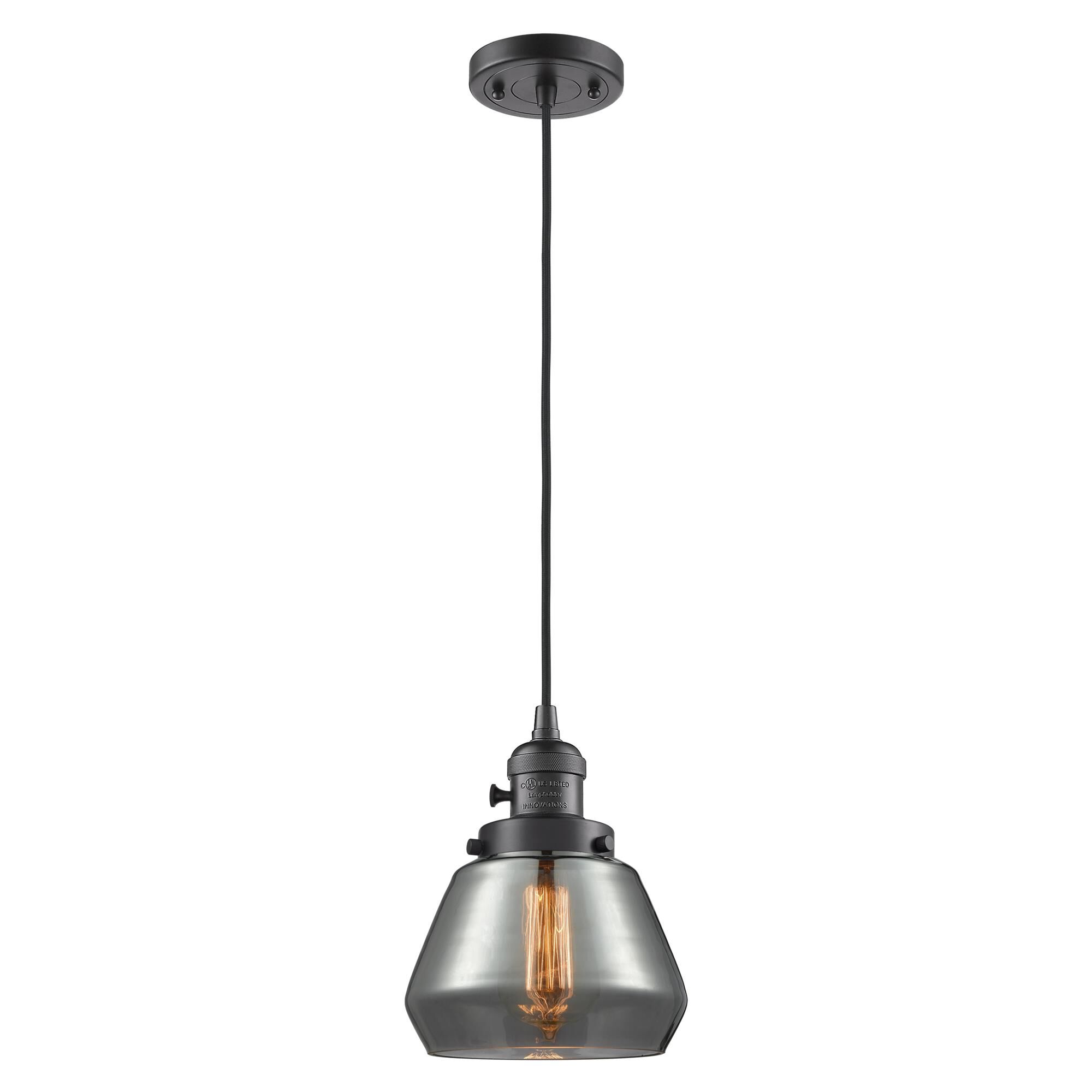 Shown in Oil Rubbed Bronze finish and Plated Smoke glass