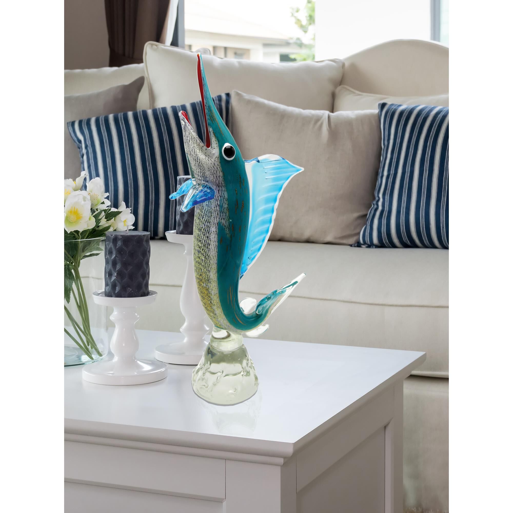 Shown in Multicolored Handcrafted Glass finish