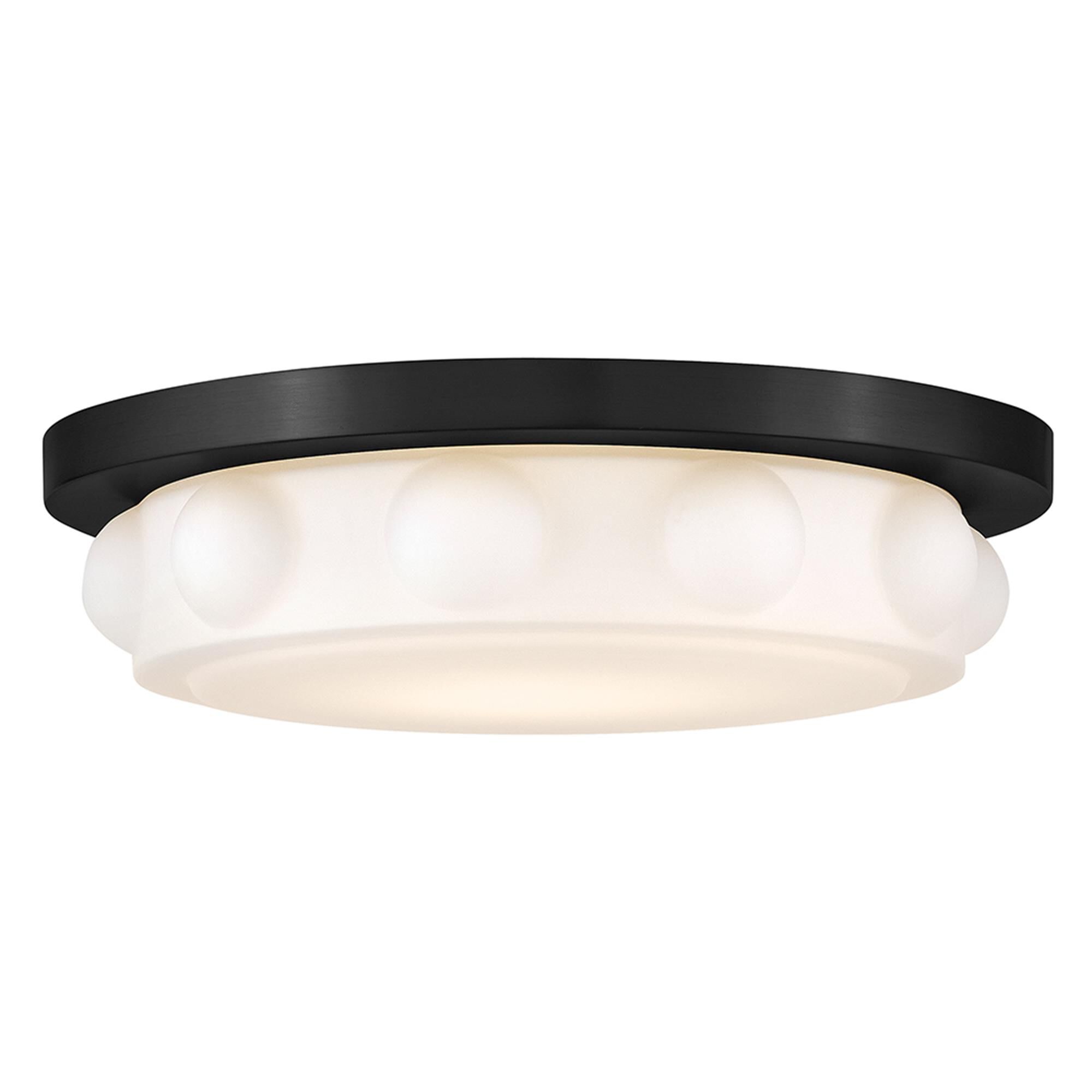 Shown in Black finish and Etched Opal glass