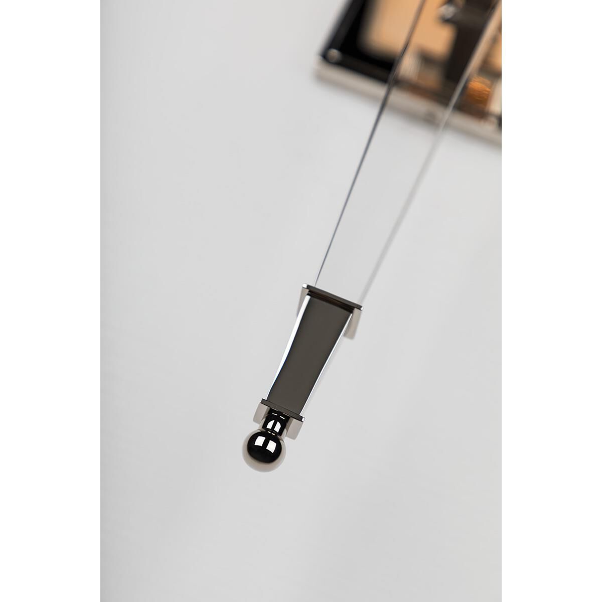 Shown in Polished Nickel finish and White Silk shade